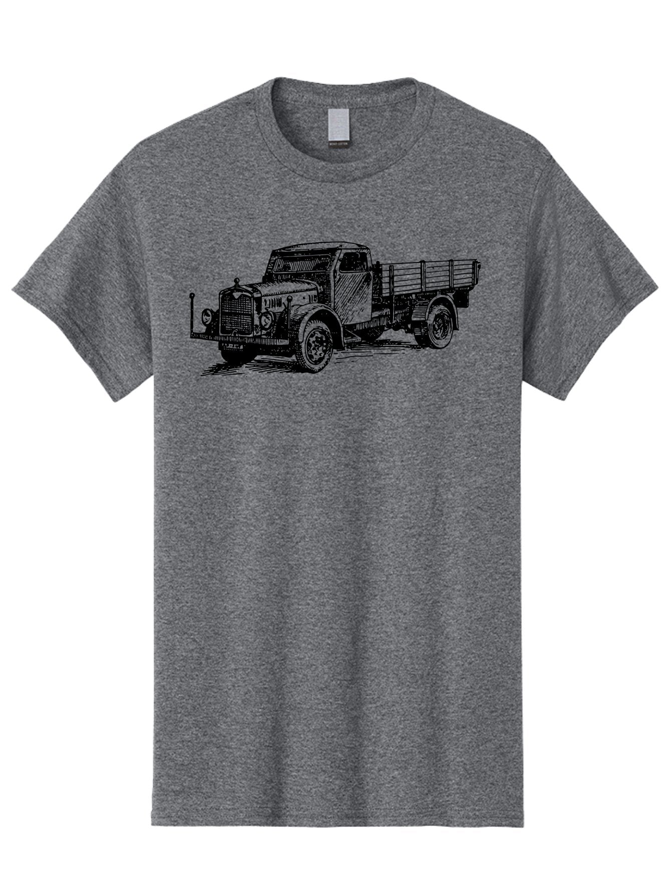 Vintage-Truck-1 Men'S Graphic Tee, 100% Cotton, Comfortable Casual Summer Wear, Machine Washable, Vintage Truck, Old Truck, Classic Vehicle, Retro Transportation, Antique Automobile, Heavy Duty Truck, Cargo Truck, Classic Machinery, Aad836 5