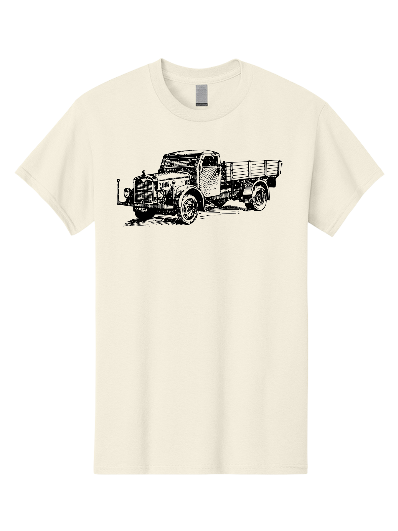 Vintage-Truck-1 Men'S Graphic Tee, 100% Cotton, Comfortable Casual Summer Wear, Machine Washable, Vintage Truck, Old Truck, Classic Vehicle, Retro Transportation, Antique Automobile, Heavy Duty Truck, Cargo Truck, Classic Machinery, Aad836 7