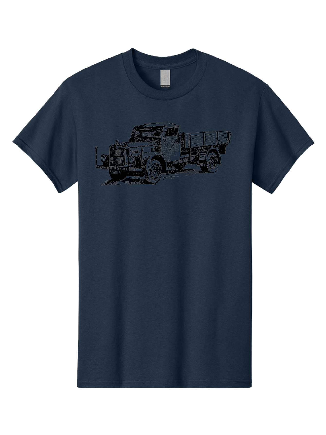Vintage-Truck-1 Men'S Graphic Tee, 100% Cotton, Comfortable Casual Summer Wear, Machine Washable, Vintage Truck, Old Truck, Classic Vehicle, Retro Transportation, Antique Automobile, Heavy Duty Truck, Cargo Truck, Classic Machinery, Aad836 27