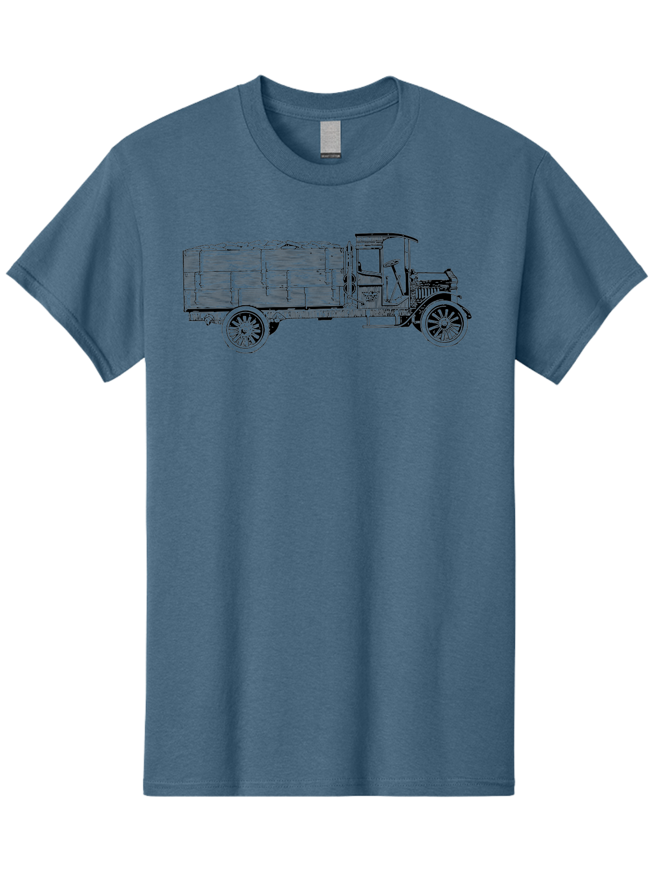 Vintage-Truck-2 Men'S Graphic Tee, 100% Cotton, Comfortable Casual Summer Wear, Machine Washable, Vintage Truck, Classic Vehicle, Wooden Crates, Old Truck Design, Antique Transportation, Retro Automobile, Nostalgic Truck Aad837 25