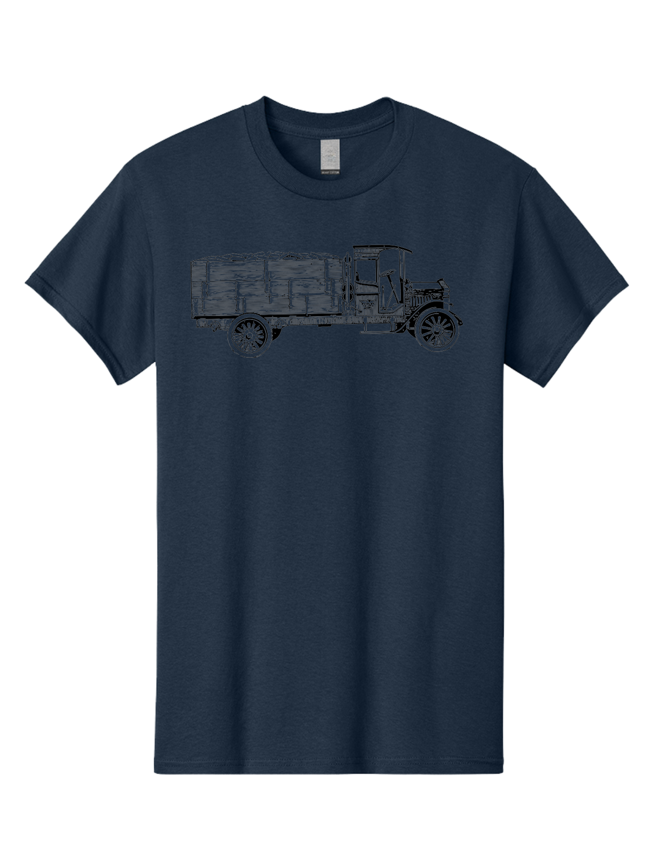 Vintage-Truck-2 Men'S Graphic Tee, 100% Cotton, Comfortable Casual Summer Wear, Machine Washable, Vintage Truck, Classic Vehicle, Wooden Crates, Old Truck Design, Antique Transportation, Retro Automobile, Nostalgic Truck Aad837 5
