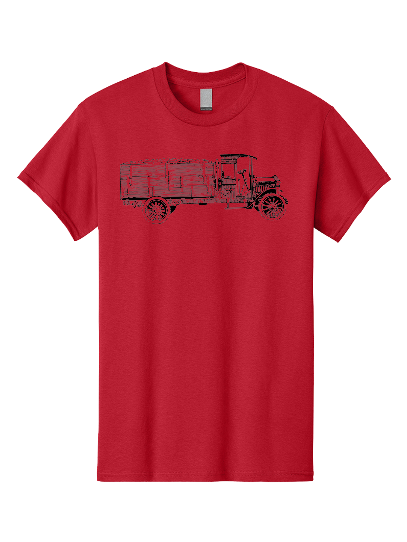 Vintage-Truck-2 Men'S Graphic Tee, 100% Cotton, Comfortable Casual Summer Wear, Machine Washable, Vintage Truck, Classic Vehicle, Wooden Crates, Old Truck Design, Antique Transportation, Retro Automobile, Nostalgic Truck Aad837 29