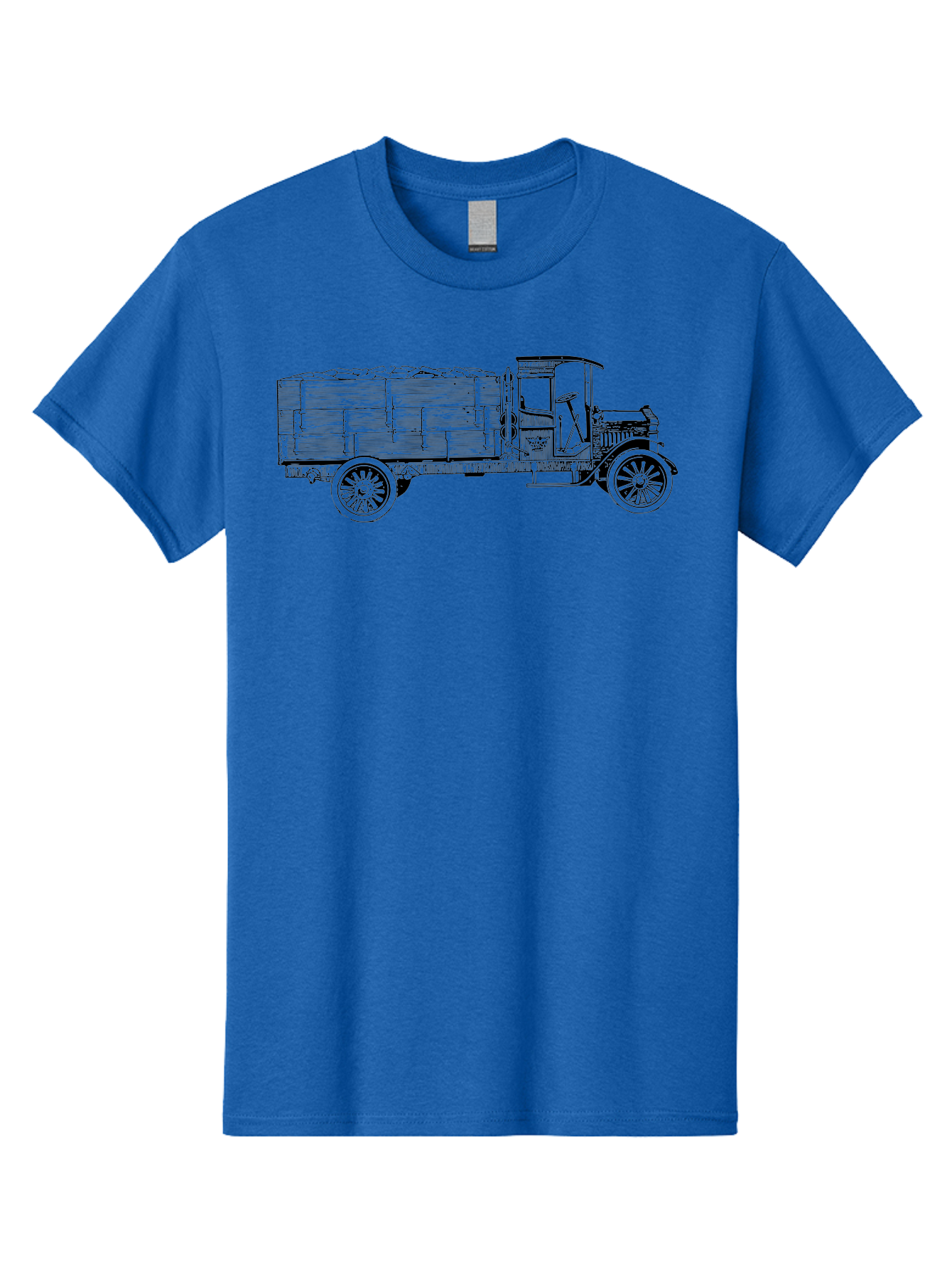 Vintage-Truck-2 Men'S Graphic Tee, 100% Cotton, Comfortable Casual Summer Wear, Machine Washable, Vintage Truck, Classic Vehicle, Wooden Crates, Old Truck Design, Antique Transportation, Retro Automobile, Nostalgic Truck Aad837