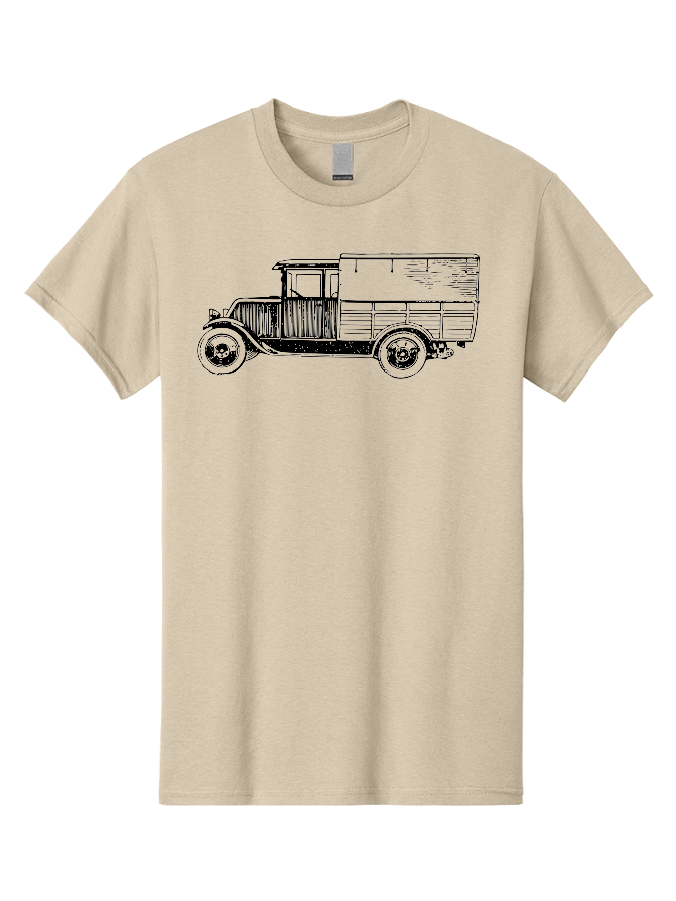 Vintage-Truck Men'S Graphic Tee, 100% Cotton, Comfortable Casual Summer Wear, Machine Washable, Vintage Truck, Classic Vehicle, Antique Automobile, Old Truck Design, Retro Transportation, Nostalgic Vehicle Aad838