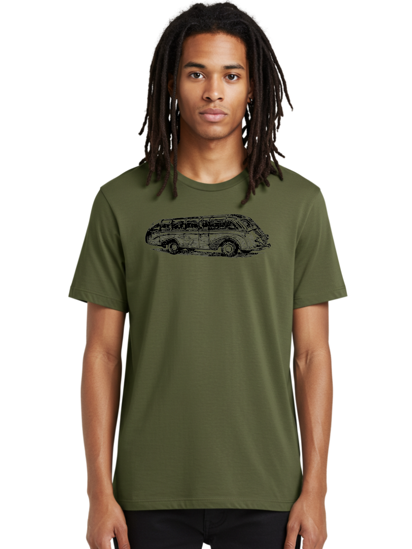 Vw-Bus Men'S Graphic Tee, 100% Cotton, Comfortable Casual Summer Wear, Machine Washable, Vintage Vw Bus, Retro Vehicle, Classic Car Illustration, Nostalgic Design, Sketch Art, Van Life, Travel Inspiration Aad839 16