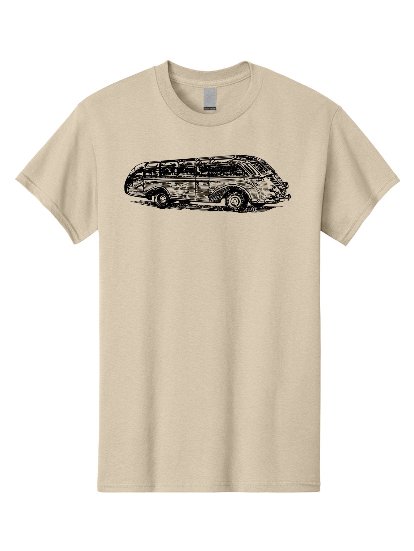 Vw-Bus Men'S Graphic Tee, 100% Cotton, Comfortable Casual Summer Wear, Machine Washable, Vintage Vw Bus, Retro Vehicle, Classic Car Illustration, Nostalgic Design, Sketch Art, Van Life, Travel Inspiration Aad839 8