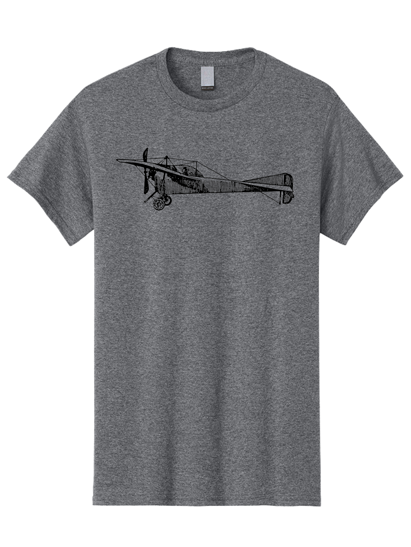 Wwi-Biplane Men'S Graphic Tee, 100% Cotton, Comfortable Casual Summer Wear, Machine Washable, Vintage Biplane, Old Airplane, Historical Aircraft, Classic Aviation, Retro Flying Machine, Nostalgic Design, Wooden Aircraft, Aad840 29