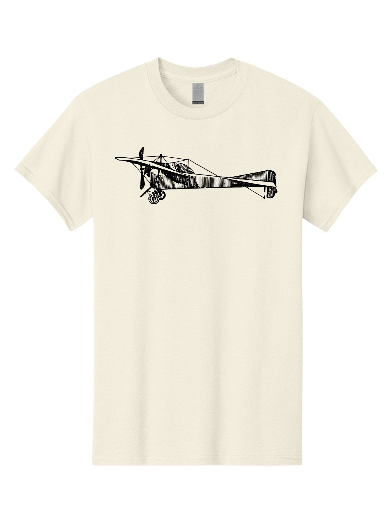 Wwi-Biplane Men'S Graphic Tee, 100% Cotton, Comfortable Casual Summer Wear, Machine Washable, Vintage Biplane, Old Airplane, Historical Aircraft, Classic Aviation, Retro Flying Machine, Nostalgic Design, Wooden Aircraft, Aad840 11