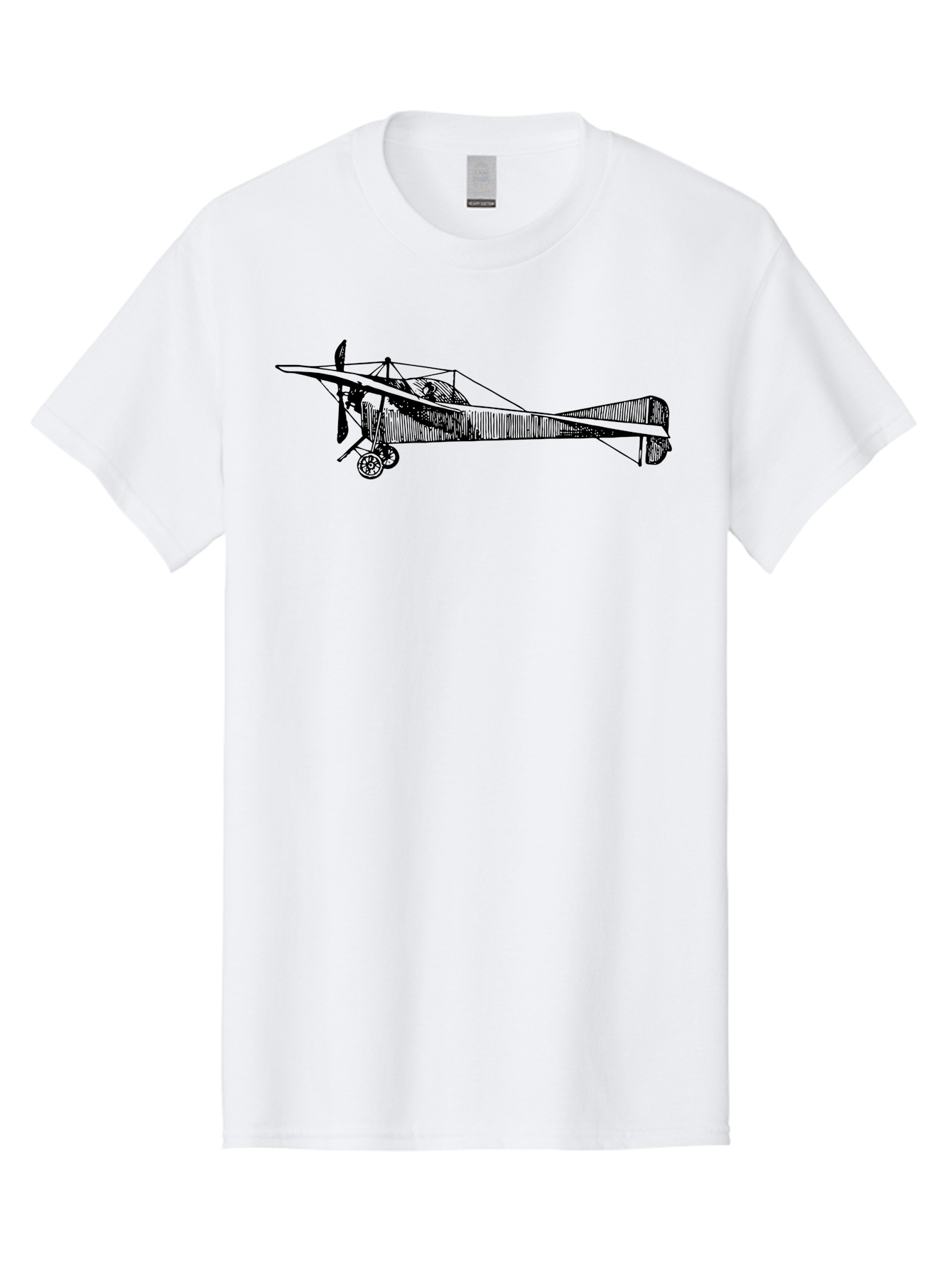 Wwi-Biplane Men'S Graphic Tee, 100% Cotton, Comfortable Casual Summer Wear, Machine Washable, Vintage Biplane, Old Airplane, Historical Aircraft, Classic Aviation, Retro Flying Machine, Nostalgic Design, Wooden Aircraft, Aad840 27