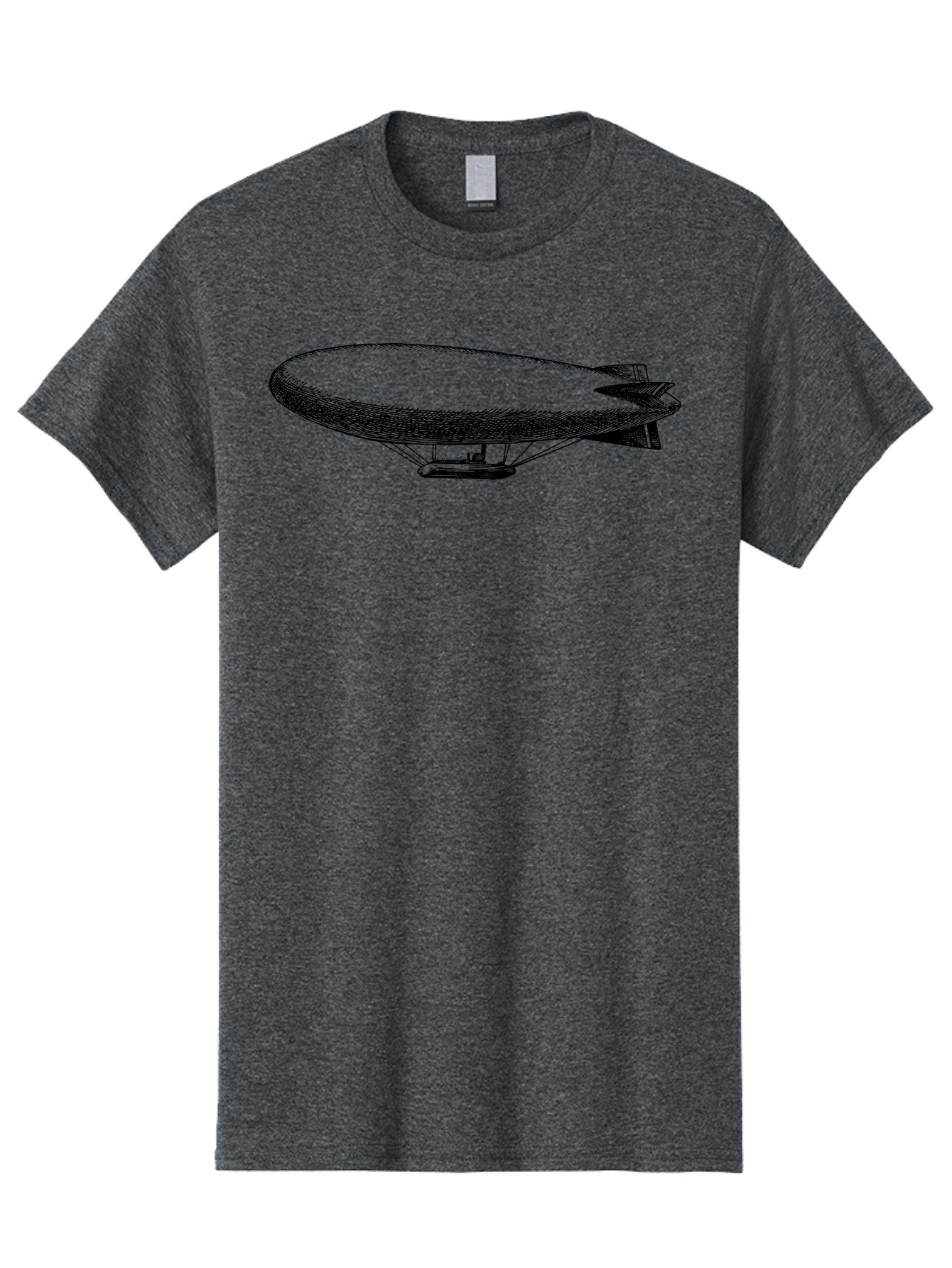 Zeppelin-1 Men'S Graphic Tee, 100% Cotton, Comfortable Casual Summer Wear, Machine Washable, Blimp Illustration, Airship Design, Aviation Technology, Futuristic Transportation, Aerial Vehicle, Graphic Art Aad841