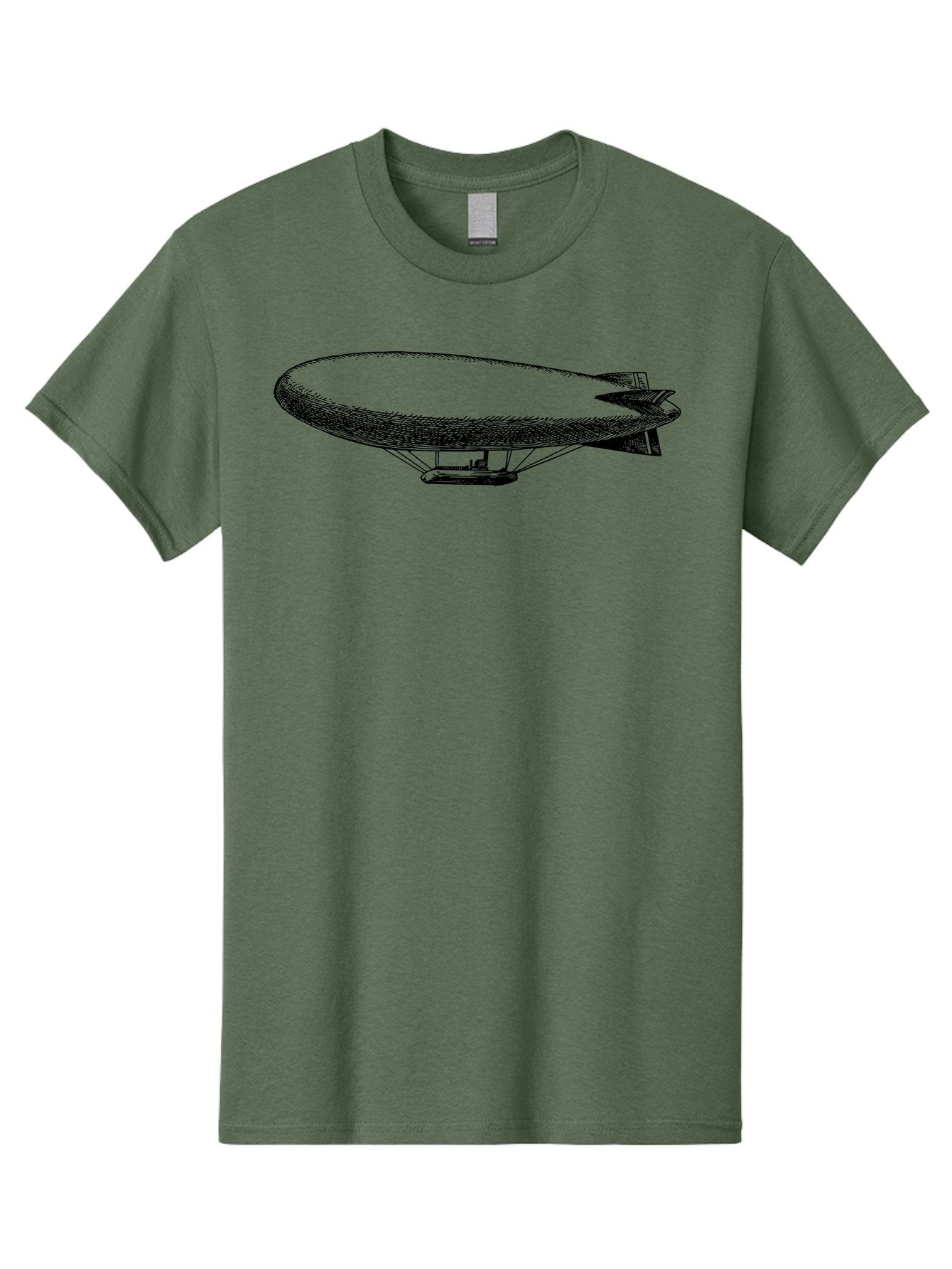 Zeppelin-1 Men'S Graphic Tee, 100% Cotton, Comfortable Casual Summer Wear, Machine Washable, Blimp Illustration, Airship Design, Aviation Technology, Futuristic Transportation, Aerial Vehicle, Graphic Art Aad841 5