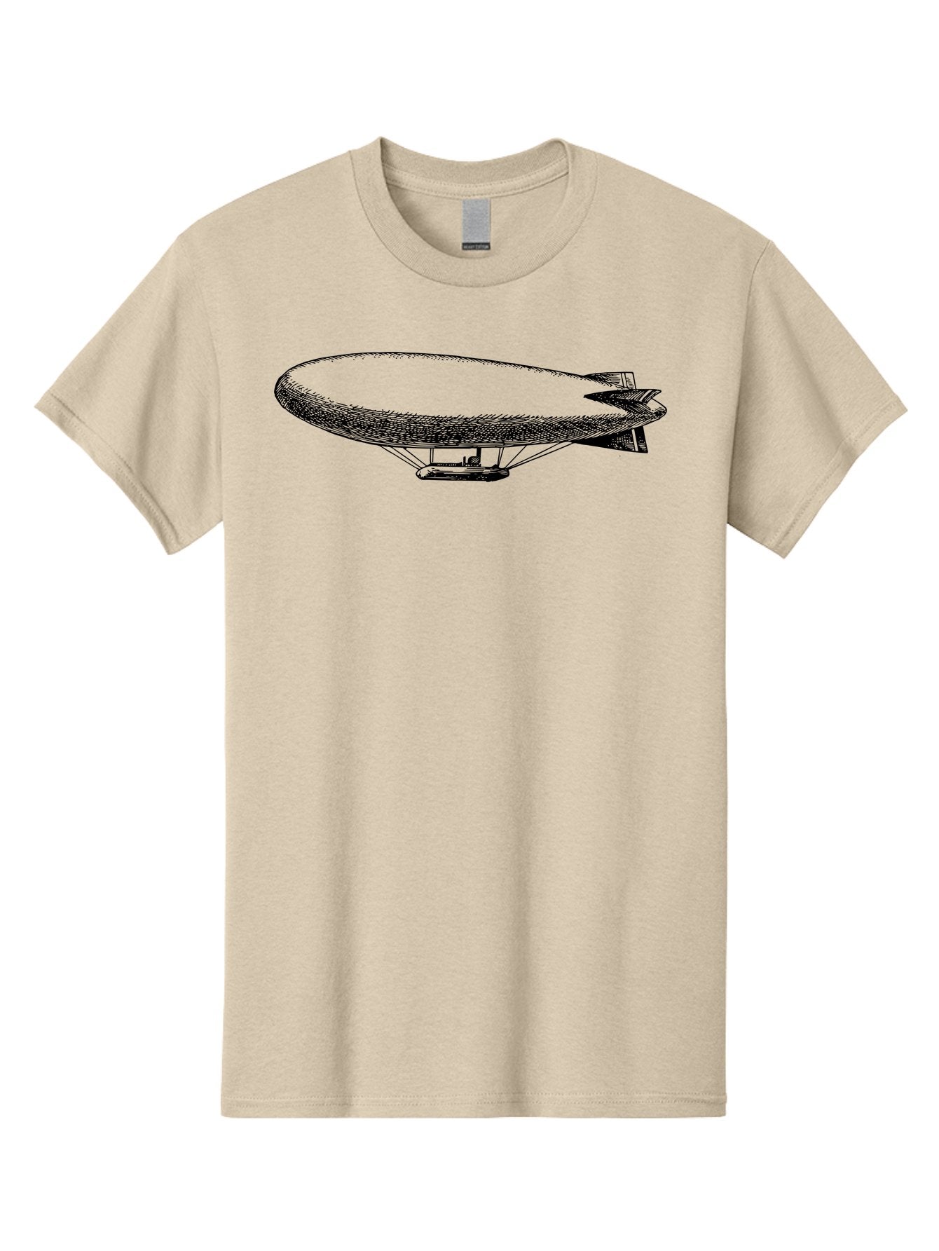 Zeppelin-1 Men'S Graphic Tee, 100% Cotton, Comfortable Casual Summer Wear, Machine Washable, Blimp Illustration, Airship Design, Aviation Technology, Futuristic Transportation, Aerial Vehicle, Graphic Art Aad841 7