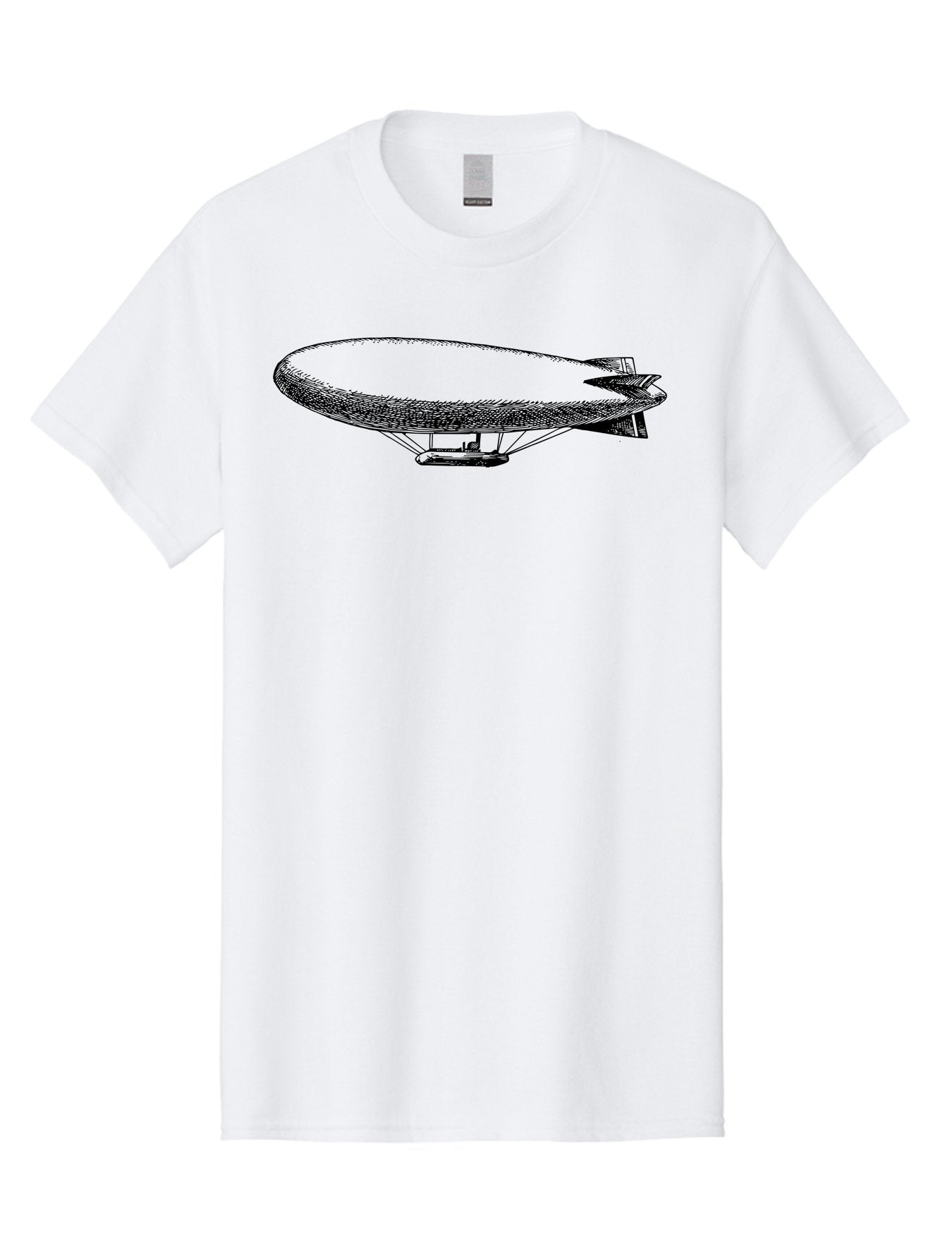 Zeppelin-1 Men'S Graphic Tee, 100% Cotton, Comfortable Casual Summer Wear, Machine Washable, Blimp Illustration, Airship Design, Aviation Technology, Futuristic Transportation, Aerial Vehicle, Graphic Art Aad841 13