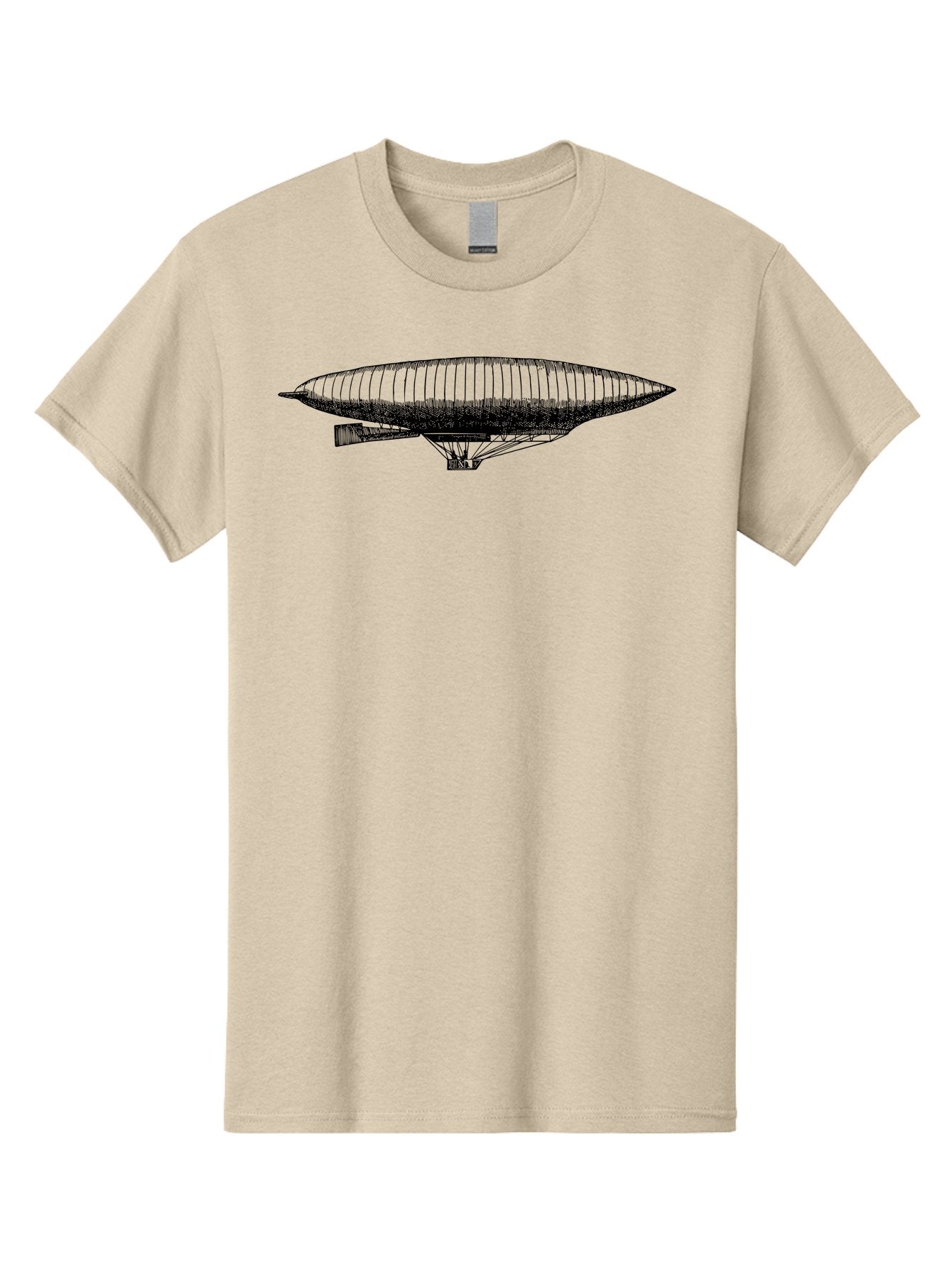 Zeppelin Men'S Graphic Tee, 100% Cotton, Comfortable Casual Summer Wear, Machine Washable, Dirigible Balloon, Historical Aircraft, Vintage Aviation, Zeppelin, Aerostat, Lighter-Than-Air Craft, Retro Technology Aad842 11