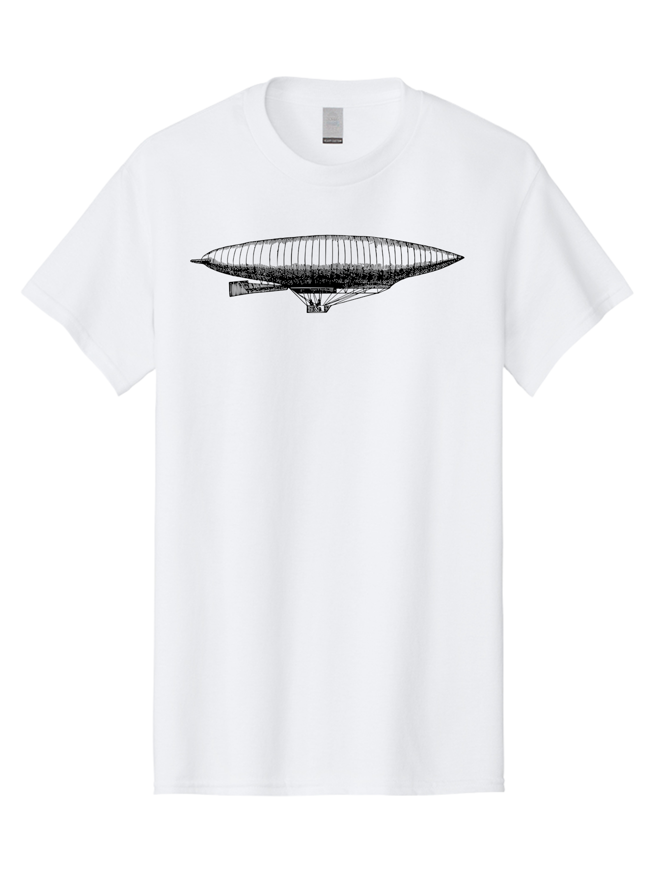 Zeppelin Men'S Graphic Tee, 100% Cotton, Comfortable Casual Summer Wear, Machine Washable, Dirigible Balloon, Historical Aircraft, Vintage Aviation, Zeppelin, Aerostat, Lighter-Than-Air Craft, Retro Technology Aad842 25