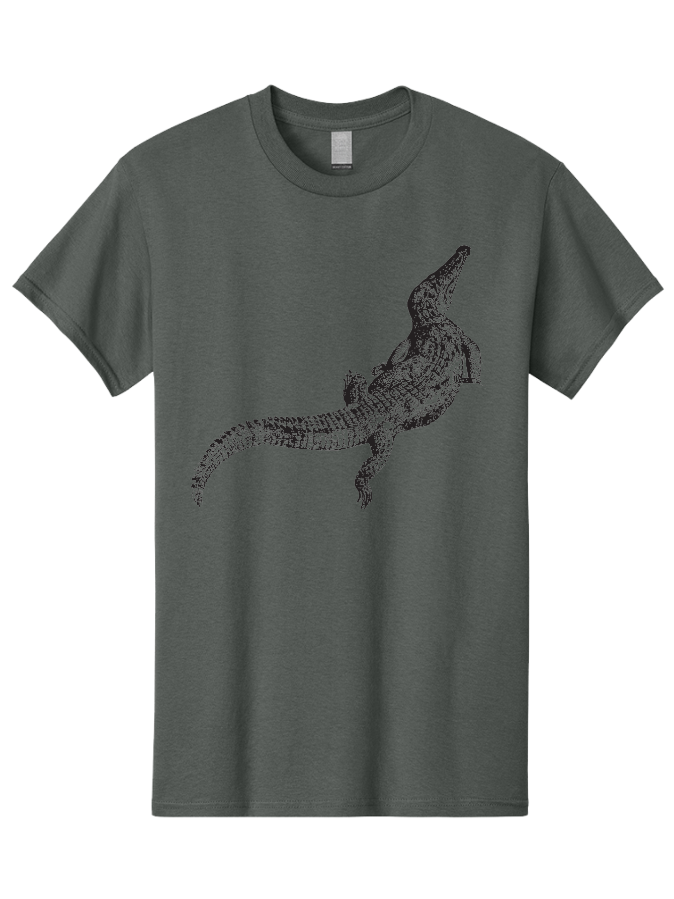 Alligator Men'S Graphic Tee, 100% Cotton, Comfortable Casual Summer Wear, Machine Washable, Crocodile Illustration, Reptile Art, Wildlife Design, Scaly Texture, Fierce Animal, Predatory Creature, Wild Nature Aad844 23