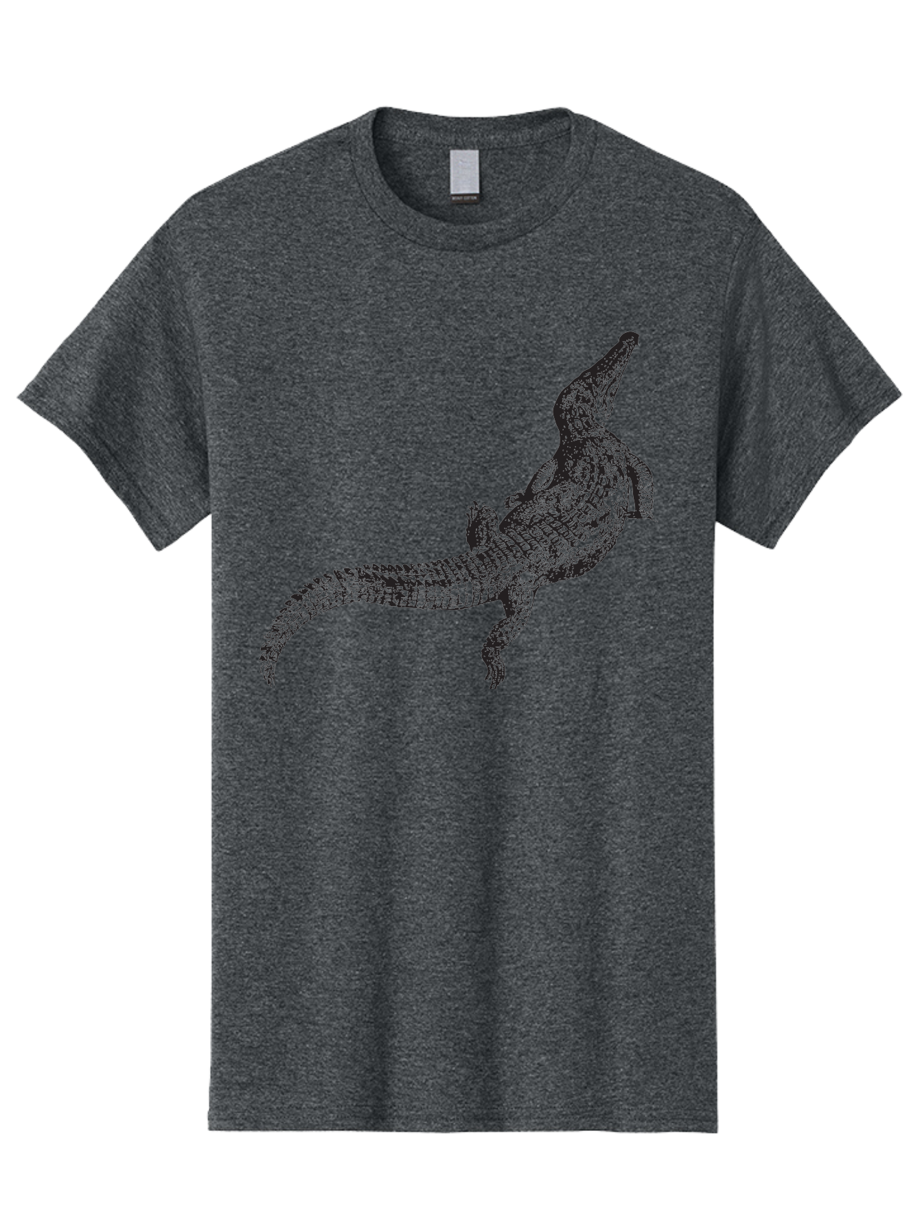 Alligator Men'S Graphic Tee, 100% Cotton, Comfortable Casual Summer Wear, Machine Washable, Crocodile Illustration, Reptile Art, Wildlife Design, Scaly Texture, Fierce Animal, Predatory Creature, Wild Nature Aad844 5