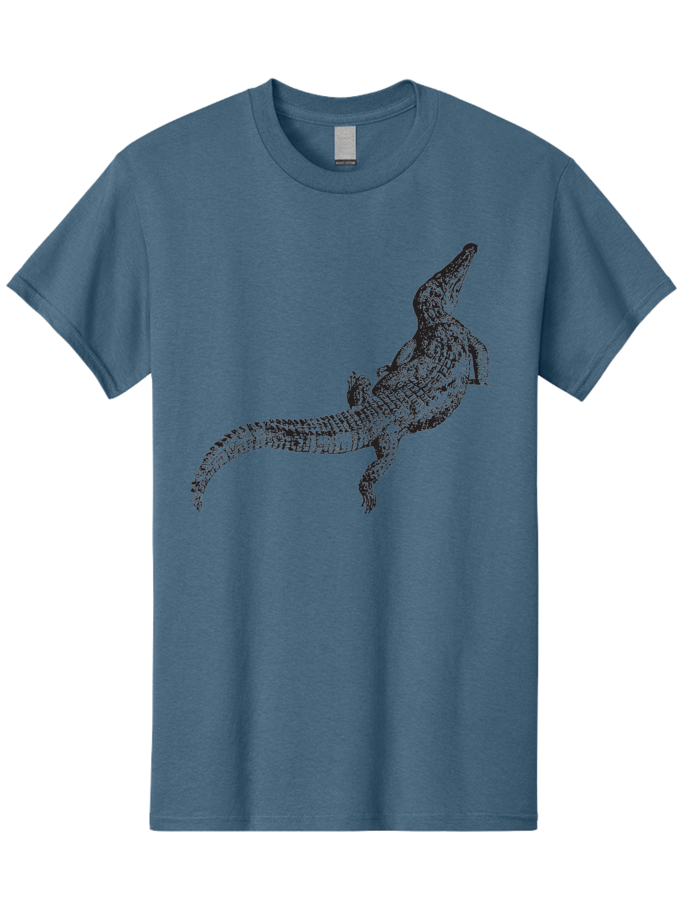 Alligator Men'S Graphic Tee, 100% Cotton, Comfortable Casual Summer Wear, Machine Washable, Crocodile Illustration, Reptile Art, Wildlife Design, Scaly Texture, Fierce Animal, Predatory Creature, Wild Nature Aad844 15