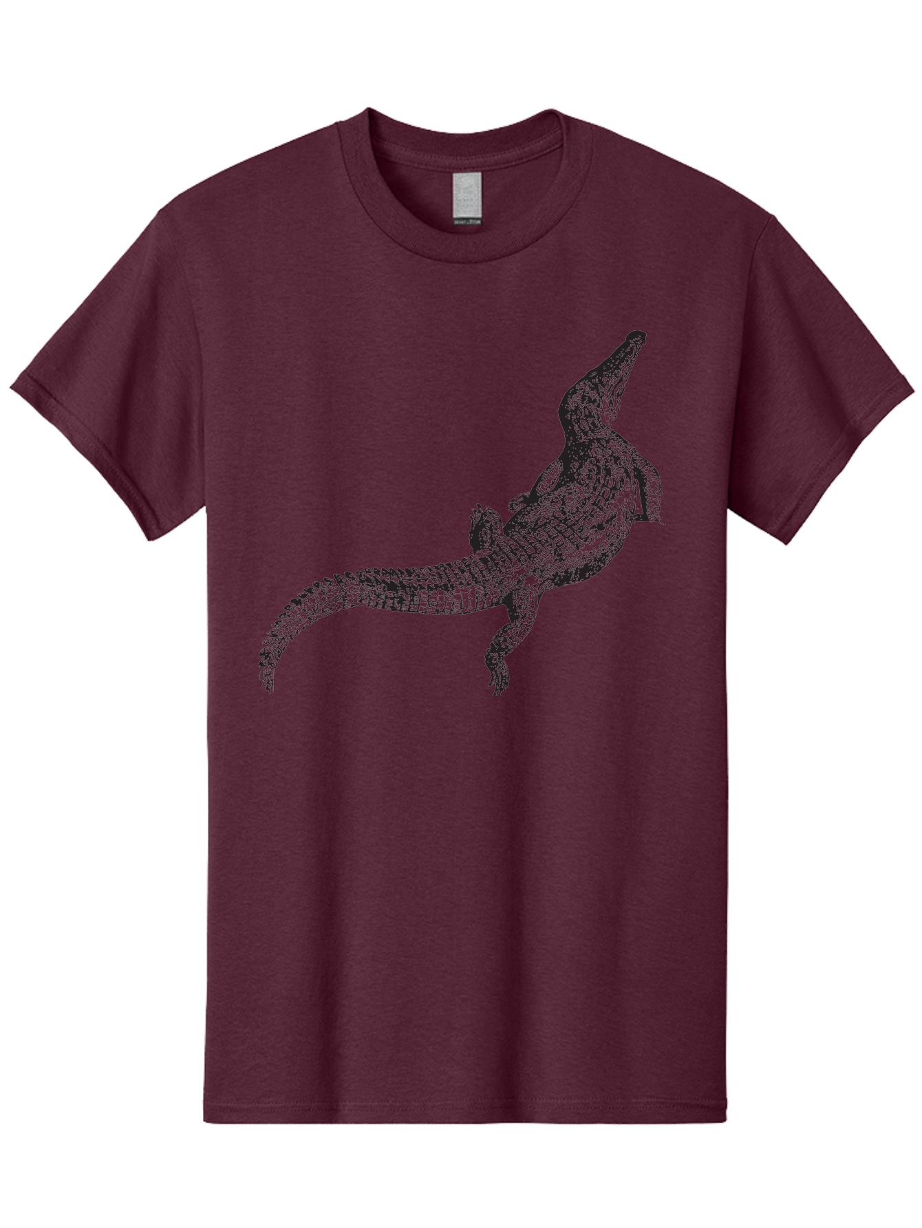 Alligator Men'S Graphic Tee, 100% Cotton, Comfortable Casual Summer Wear, Machine Washable, Crocodile Illustration, Reptile Art, Wildlife Design, Scaly Texture, Fierce Animal, Predatory Creature, Wild Nature Aad844 19