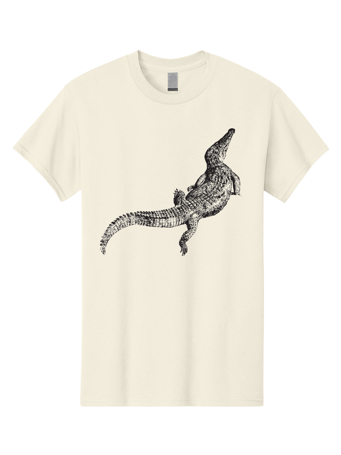 Alligator Men'S Graphic Tee, 100% Cotton, Comfortable Casual Summer Wear, Machine Washable, Crocodile Illustration, Reptile Art, Wildlife Design, Scaly Texture, Fierce Animal, Predatory Creature, Wild Nature Aad844 11