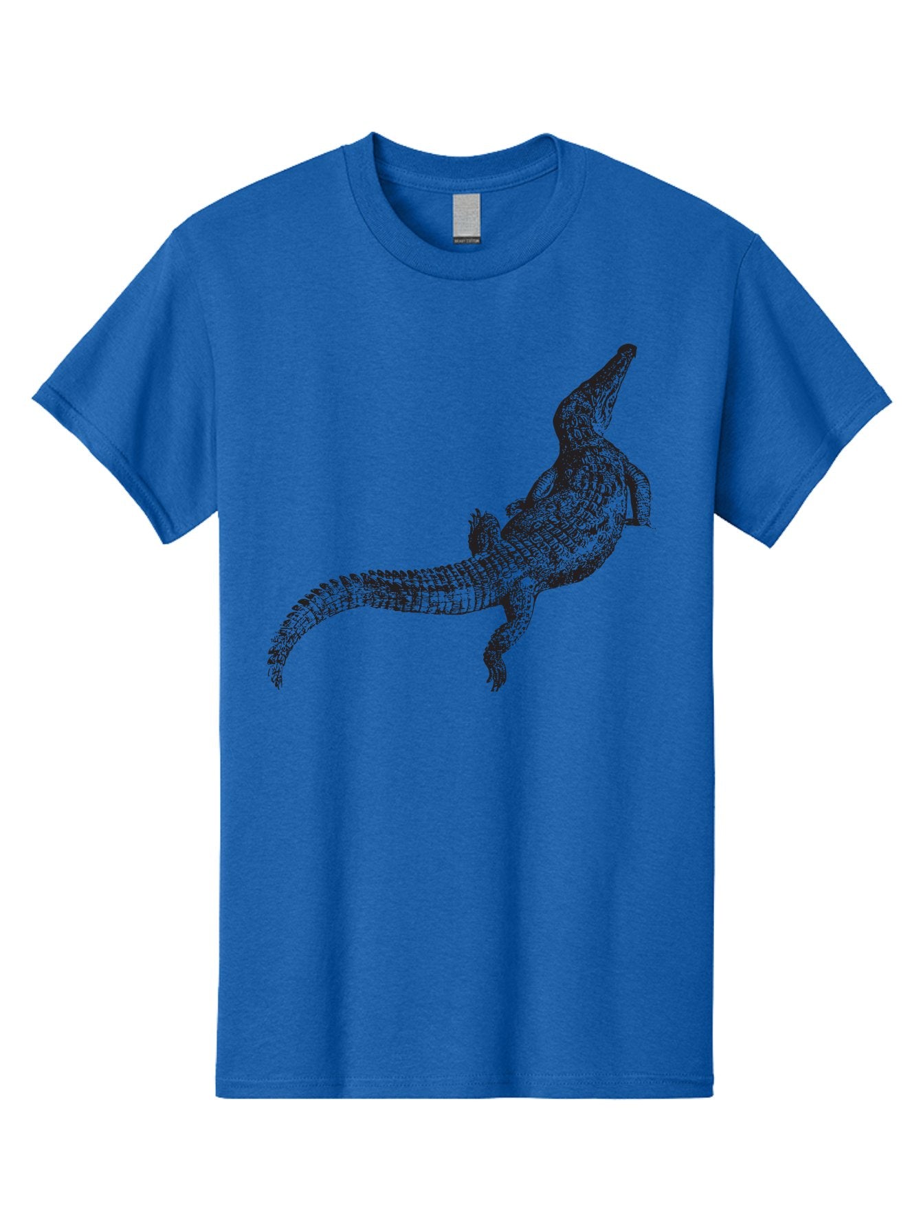 Alligator Men'S Graphic Tee, 100% Cotton, Comfortable Casual Summer Wear, Machine Washable, Crocodile Illustration, Reptile Art, Wildlife Design, Scaly Texture, Fierce Animal, Predatory Creature, Wild Nature Aad844 13