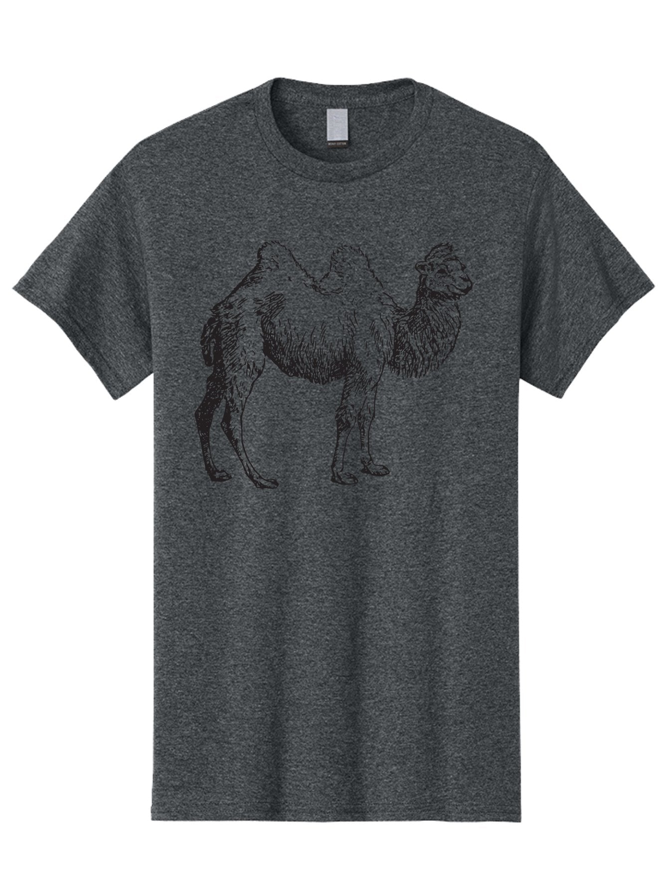 Bactrian-Camel Men'S Graphic Tee, 100% Cotton, Comfortable Casual Summer Wear, Machine Washable, Bactrian Camel, Double Hump Camel, Desert Animal, Exotic Creature, Wild Camel, Camel Illustration, Camel Drawing Aad846 5