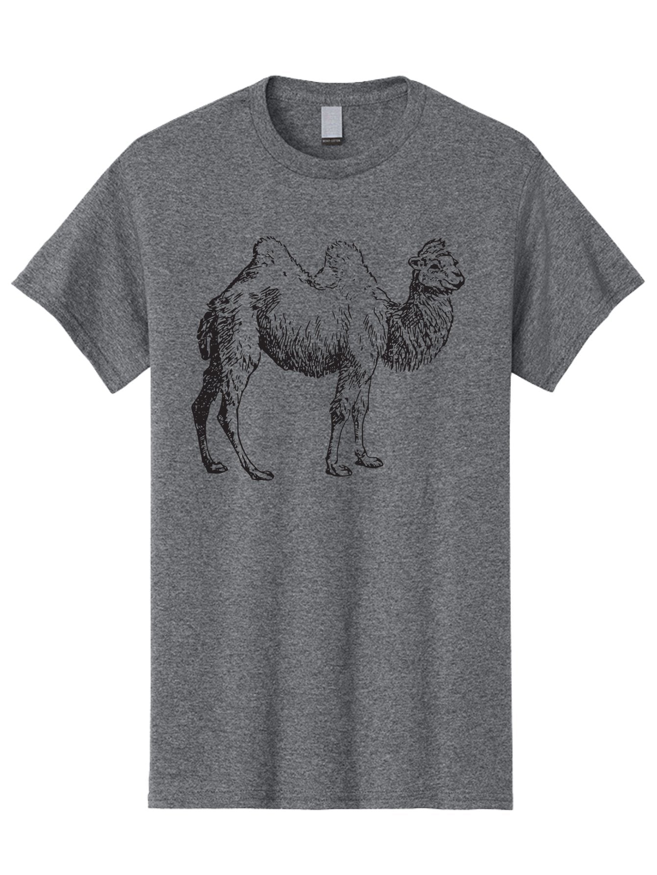 Bactrian-Camel Men'S Graphic Tee, 100% Cotton, Comfortable Casual Summer Wear, Machine Washable, Bactrian Camel, Double Hump Camel, Desert Animal, Exotic Creature, Wild Camel, Camel Illustration, Camel Drawing Aad846 7