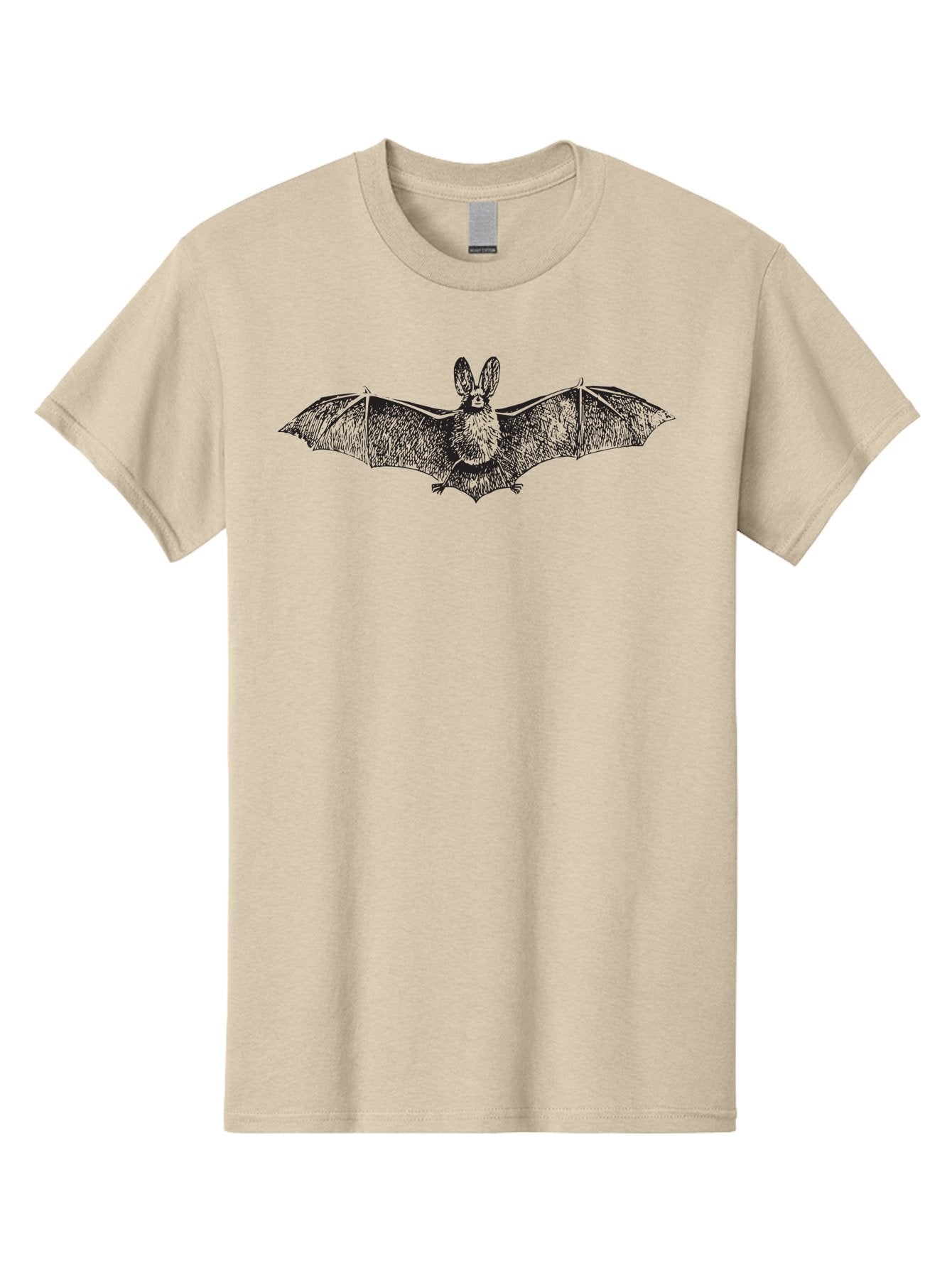 Bat Men'S Graphic Tee, 100% Cotton, Comfortable Casual Summer Wear, Machine Washable, Bat With Rabbit Head, Crossbreed Animal, Fantasy Creature, Dark Art, Gothic Illustration, Unusual Hybrid, Surrealism, Weird Art Aad848 9