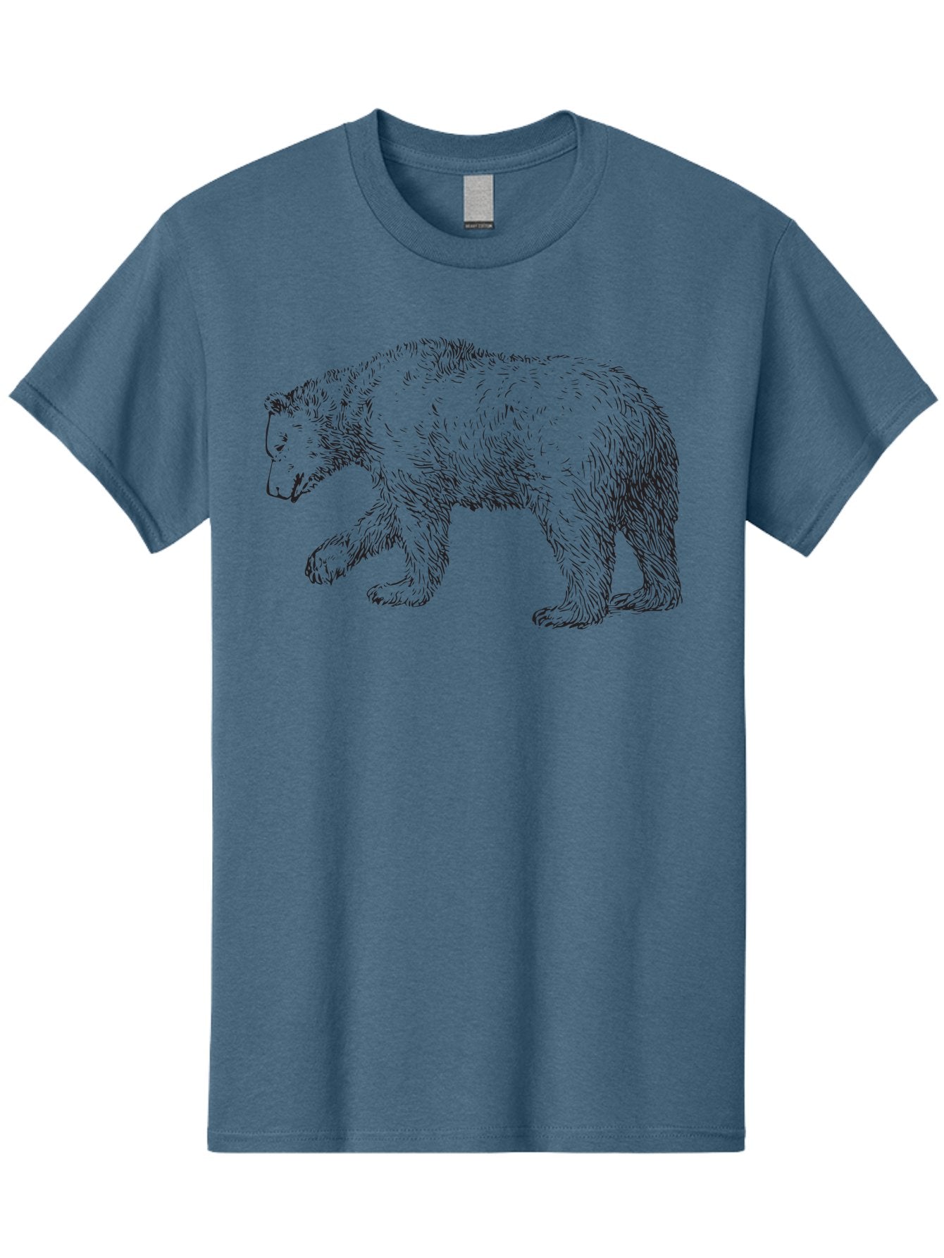 Bear-Sketch Men'S Graphic Tee, 100% Cotton, Comfortable Casual Summer Wear, Machine Washable, Black Bear Illustration, Wild Animal, Mammal, Forestry, Wildlife Conservation, Line Art, Modern Art, Abstract Bear Aad849 7