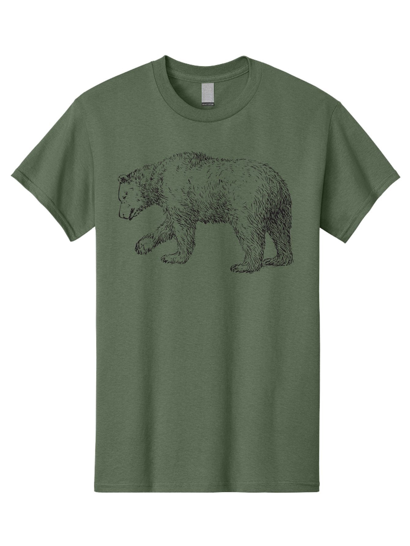 Bear-Sketch Men'S Graphic Tee, 100% Cotton, Comfortable Casual Summer Wear, Machine Washable, Black Bear Illustration, Wild Animal, Mammal, Forestry, Wildlife Conservation, Line Art, Modern Art, Abstract Bear Aad849 8