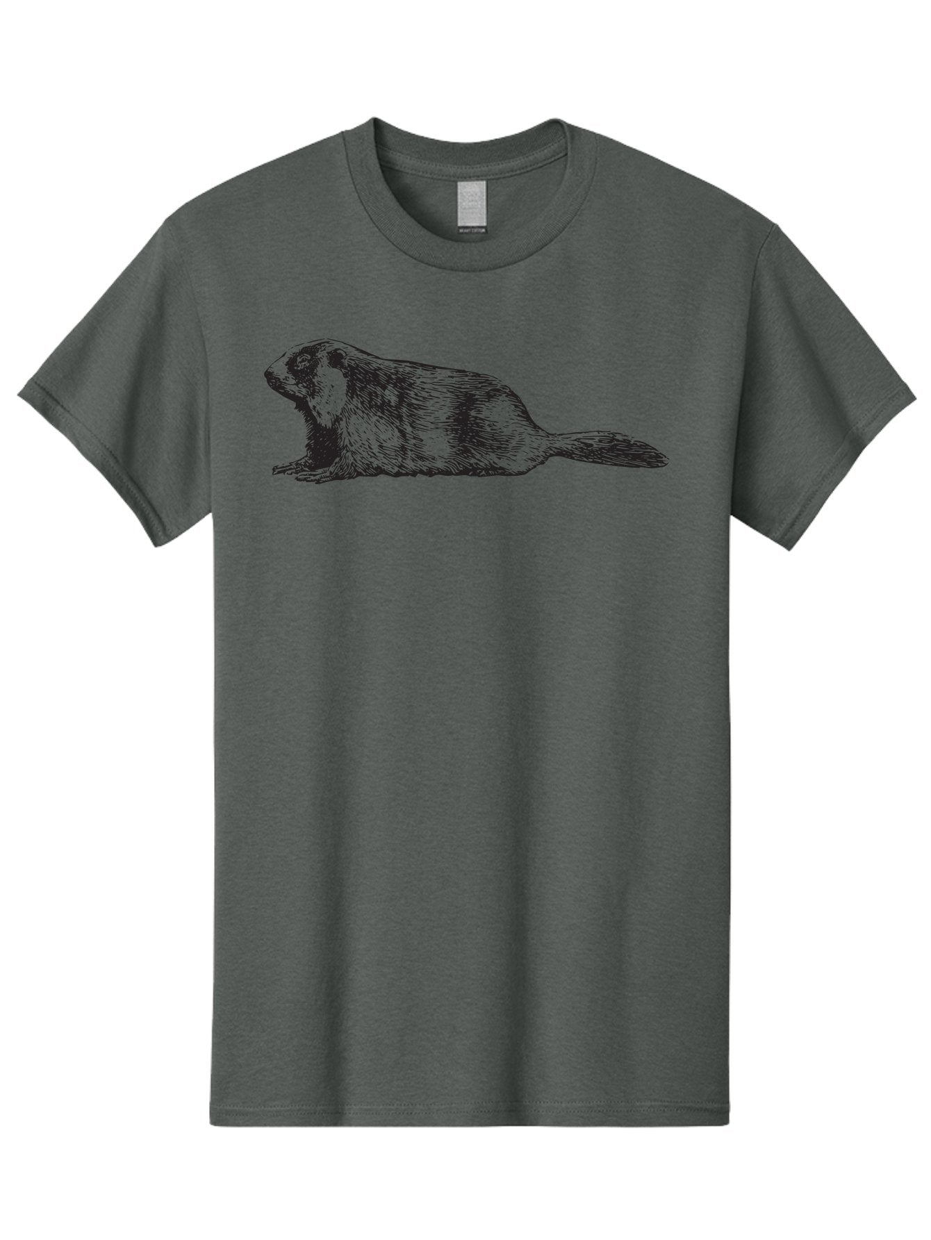 Beaver Men'S Graphic Tee, 100% Cotton, Comfortable Casual Summer Wear, Machine Washable, Beaver Illustration, Rodent Artwork, Wildlife Drawing, Black And White Animal, Sketchy Texture, Furry Creature, Aquatic Mammal, Engraving Style, Aad850 8