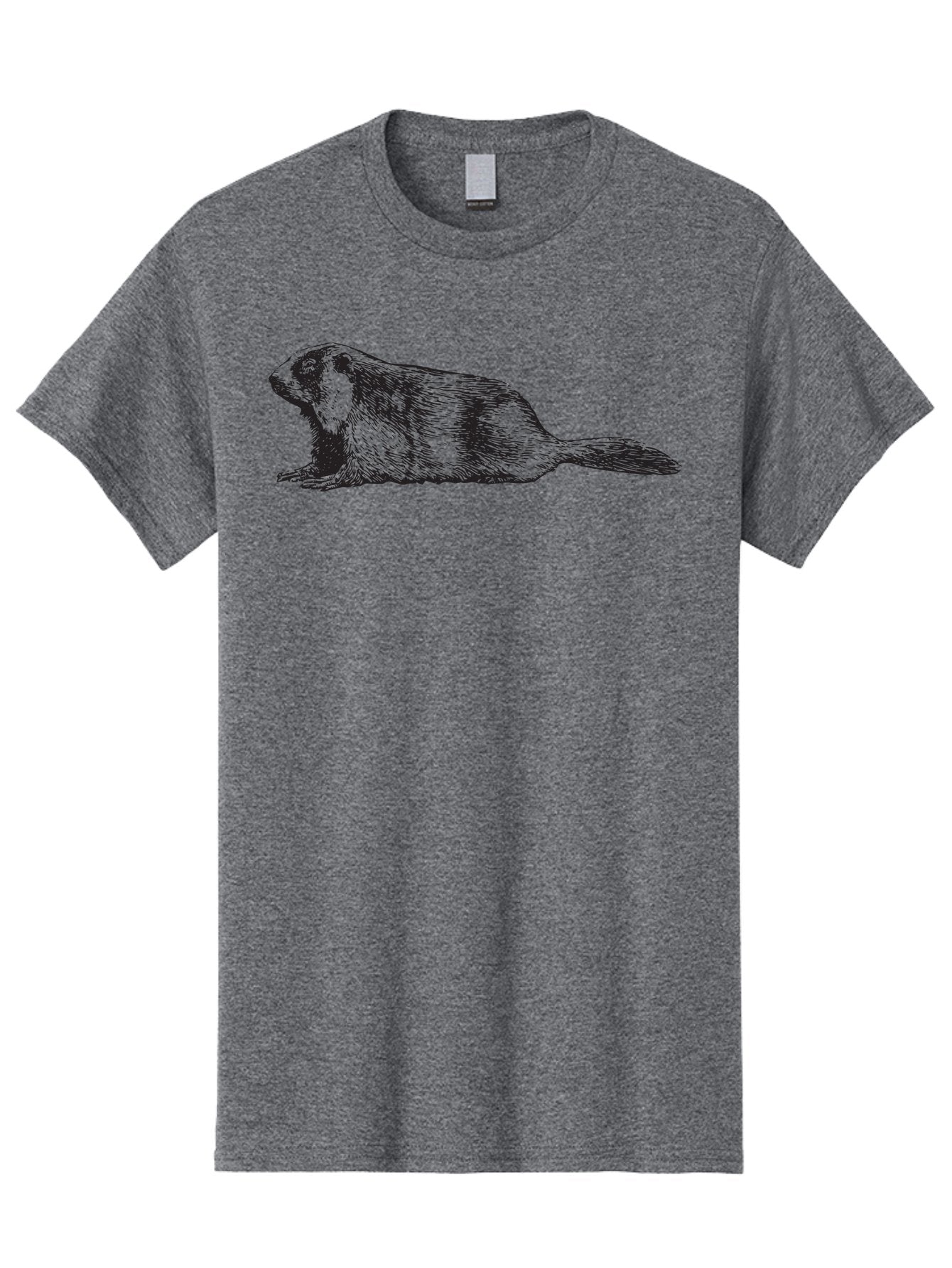 Beaver Men'S Graphic Tee, 100% Cotton, Comfortable Casual Summer Wear, Machine Washable, Beaver Illustration, Rodent Artwork, Wildlife Drawing, Black And White Animal, Sketchy Texture, Furry Creature, Aquatic Mammal, Engraving Style, Aad850 14