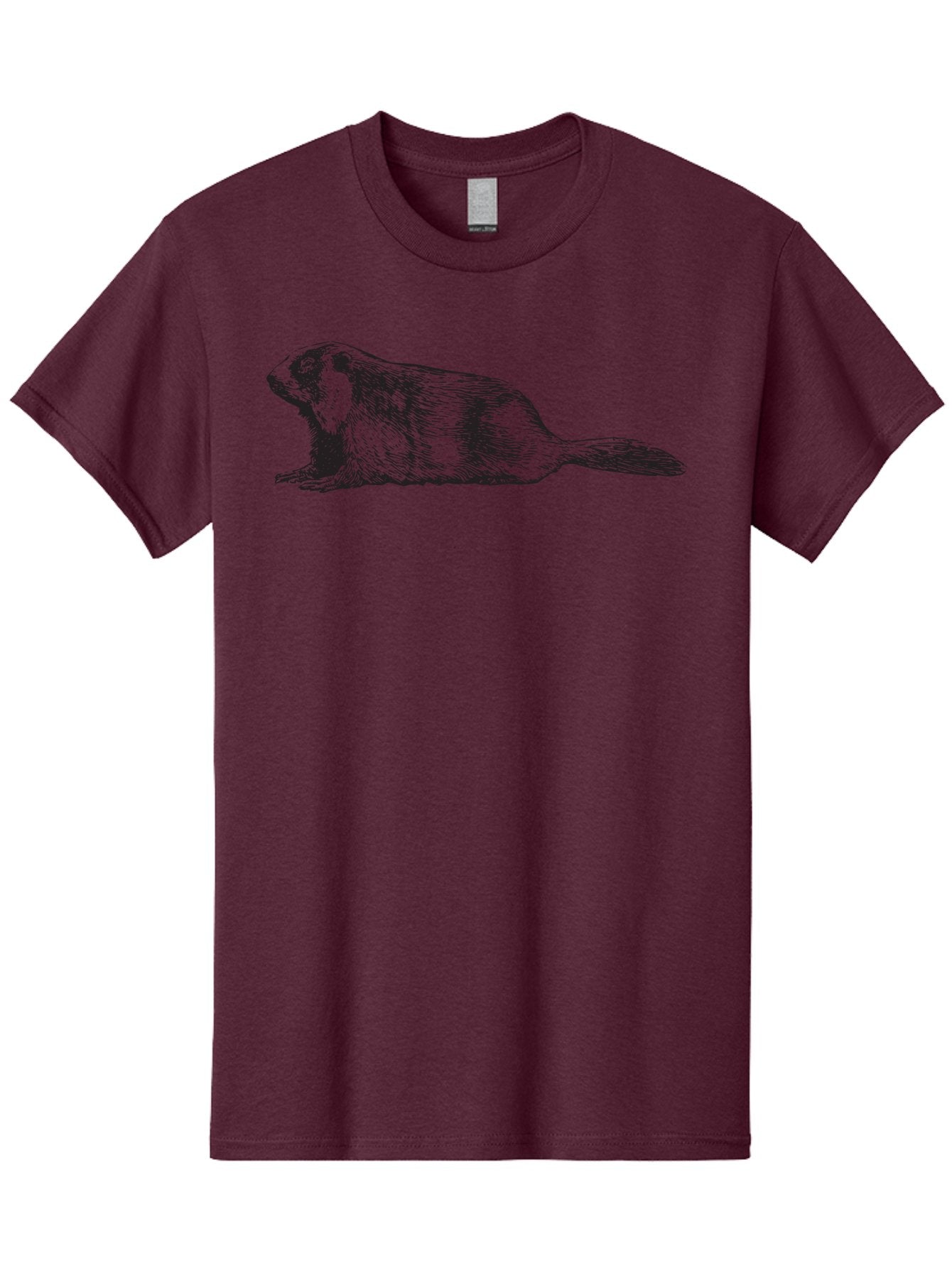 Beaver Men'S Graphic Tee, 100% Cotton, Comfortable Casual Summer Wear, Machine Washable, Beaver Illustration, Rodent Artwork, Wildlife Drawing, Black And White Animal, Sketchy Texture, Furry Creature, Aquatic Mammal, Engraving Style, Aad850 6