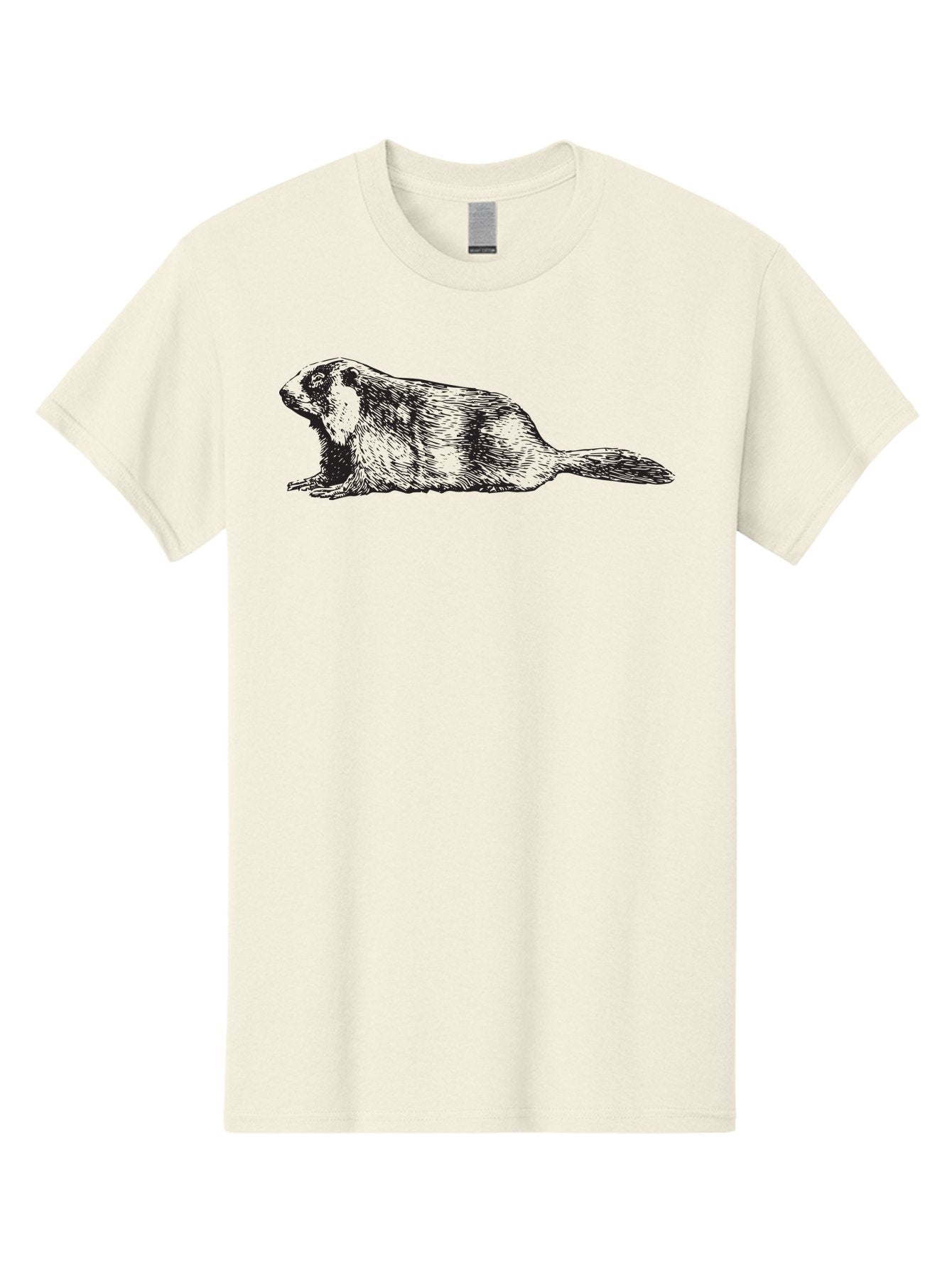 Beaver Men'S Graphic Tee, 100% Cotton, Comfortable Casual Summer Wear, Machine Washable, Beaver Illustration, Rodent Artwork, Wildlife Drawing, Black And White Animal, Sketchy Texture, Furry Creature, Aquatic Mammal, Engraving Style, Aad850 5