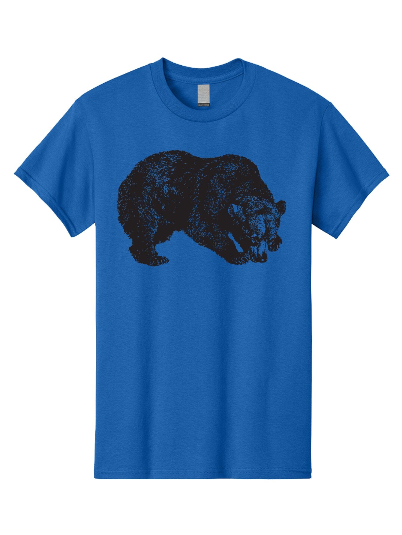 Black-Bear Men'S Graphic Tee, 100% Cotton, Comfortable Casual Summer Wear, Machine Washable, Bear Silhouette, Wildlife Illustration, Animal Artwork, Forest Creature, Majestic Animal, Wild Bear Aad854 14