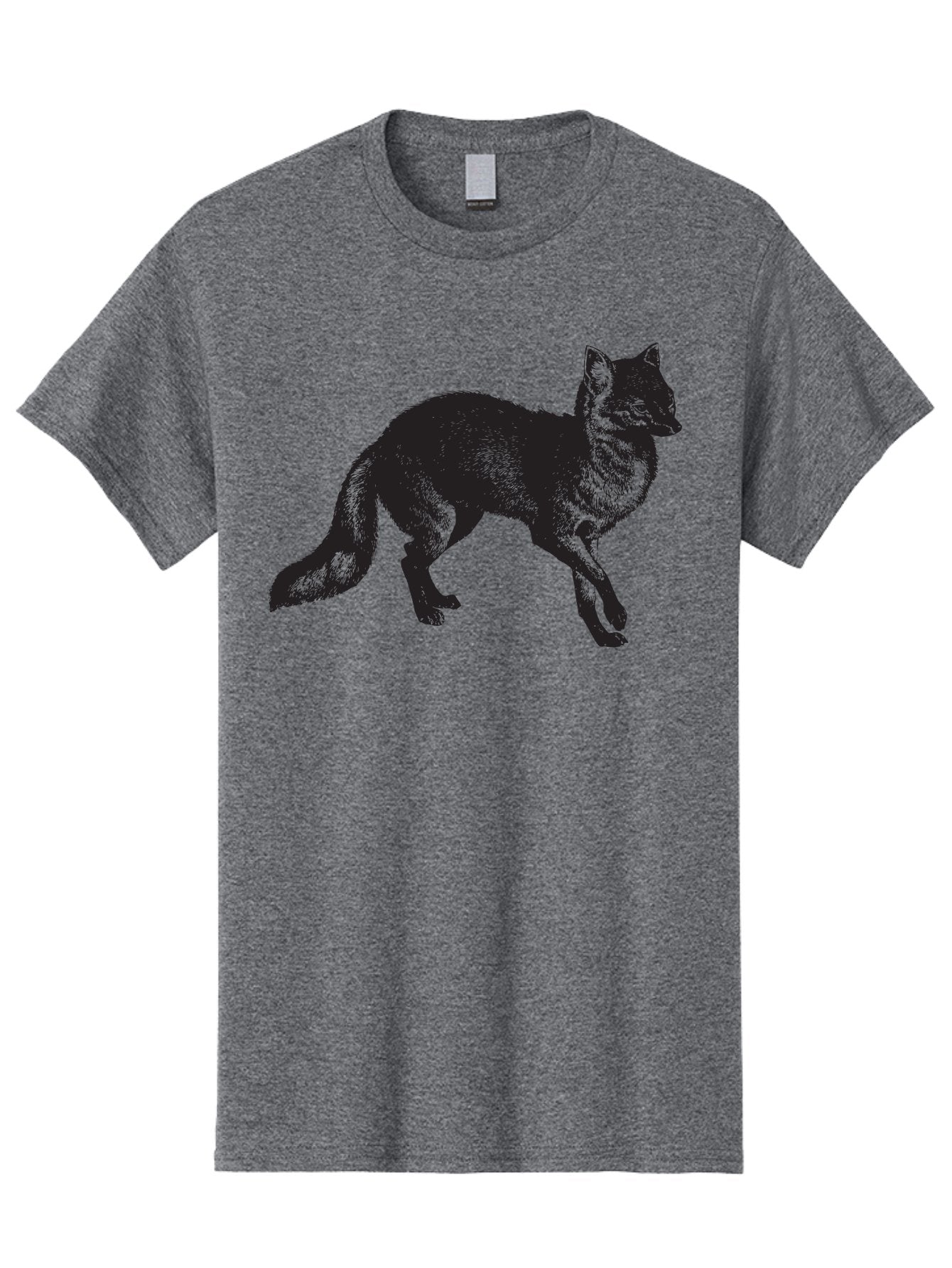 Black-Wolf Men'S Graphic Tee, 100% Cotton, Comfortable Casual Summer Wear, Machine Washable, Black Fox, Wildlife, Animal Silhouette, Nature, Wild Canines, Predators, Forest Dwellers, Black Graphic, Neon Effect Aad856 7