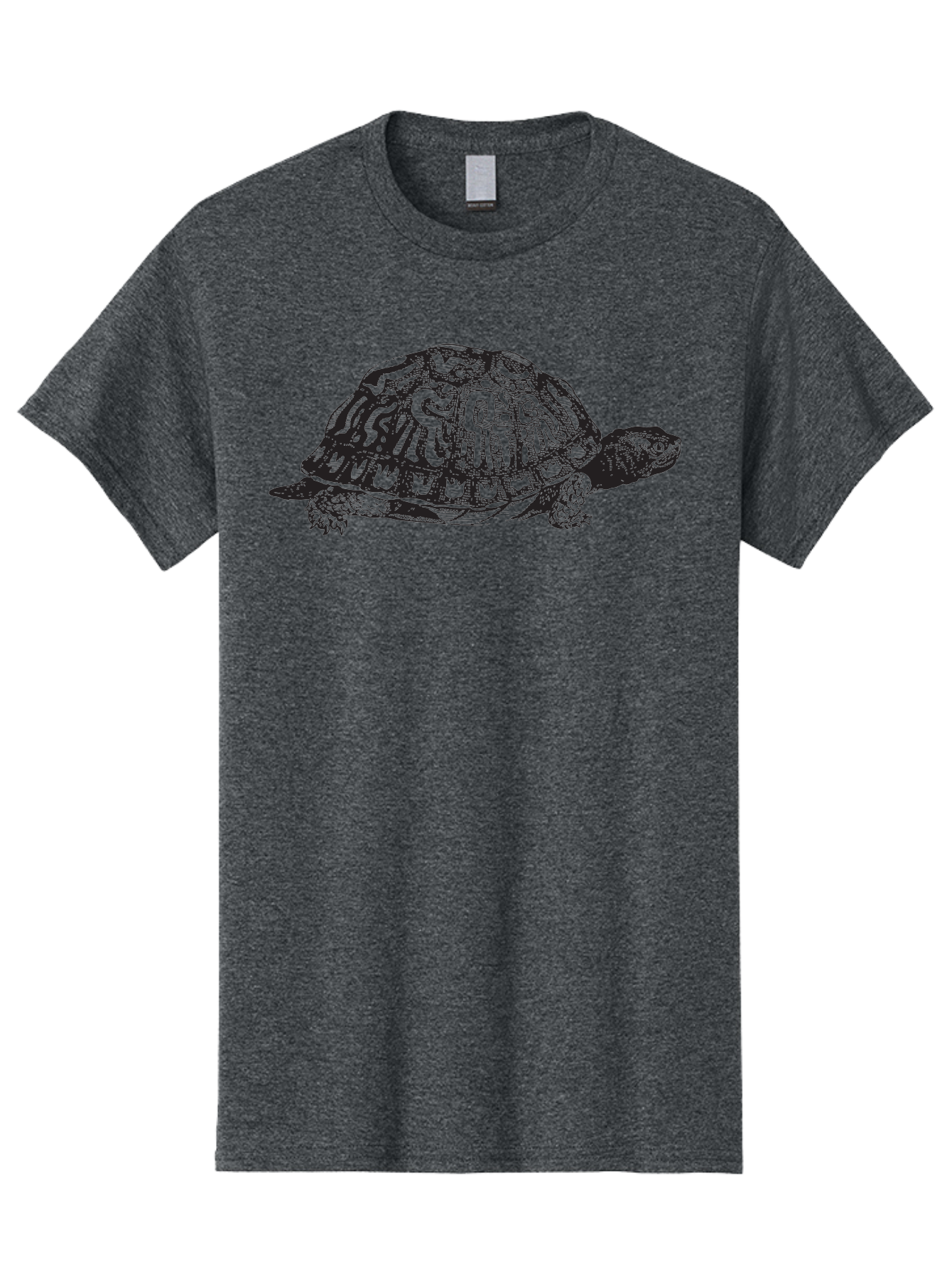 Box-Turtle Men'S Graphic Tee, 100% Cotton, Comfortable Casual Summer Wear, Machine Washable, Turtle Illustration, Reptile Art, Shell Pattern, Wildlife Graphic, Slow-Moving Creature, Nature-Inspired Design, Abstract Animal Art, Detailed Texture Aad858 3