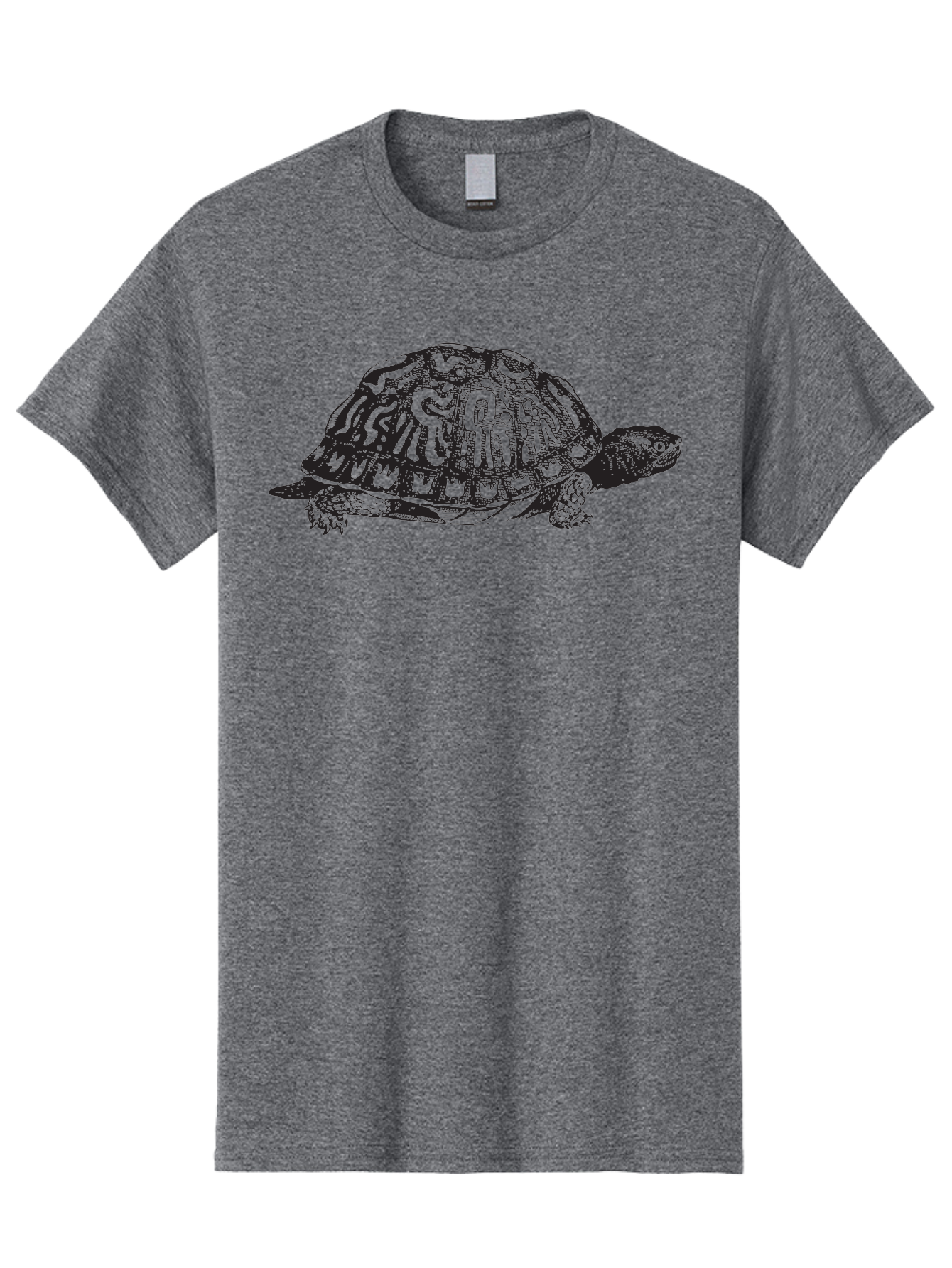 Box-Turtle Men'S Graphic Tee, 100% Cotton, Comfortable Casual Summer Wear, Machine Washable, Turtle Illustration, Reptile Art, Shell Pattern, Wildlife Graphic, Slow-Moving Creature, Nature-Inspired Design, Abstract Animal Art, Detailed Texture Aad858 13