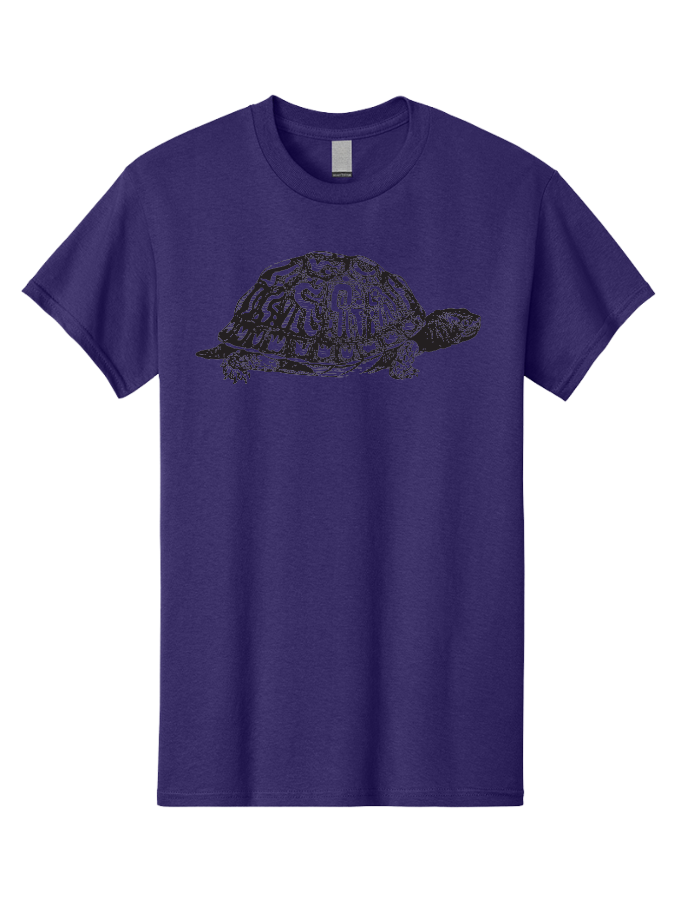 Box-Turtle Men'S Graphic Tee, 100% Cotton, Comfortable Casual Summer Wear, Machine Washable, Turtle Illustration, Reptile Art, Shell Pattern, Wildlife Graphic, Slow-Moving Creature, Nature-Inspired Design, Abstract Animal Art, Detailed Texture Aad858