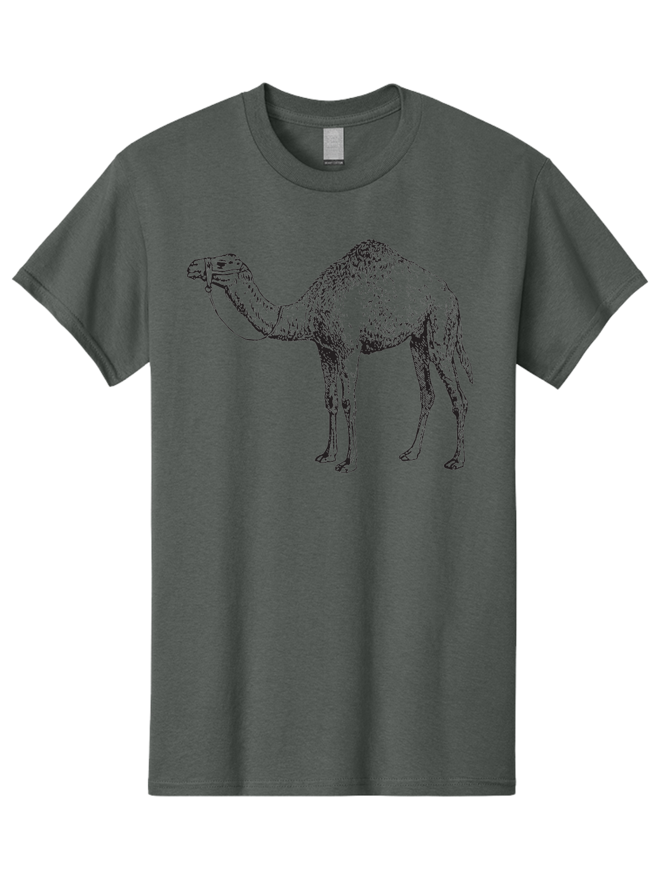 Camel Men'S Graphic Tee, 100% Cotton, Comfortable Casual Summer Wear, Machine Washable, Camel Illustration, Desert Animal, Wildlife Artwork, Camel Silhouette, Graphic Design, Illustration Art, Animal Drawing, Camel Graphic Aad861 3