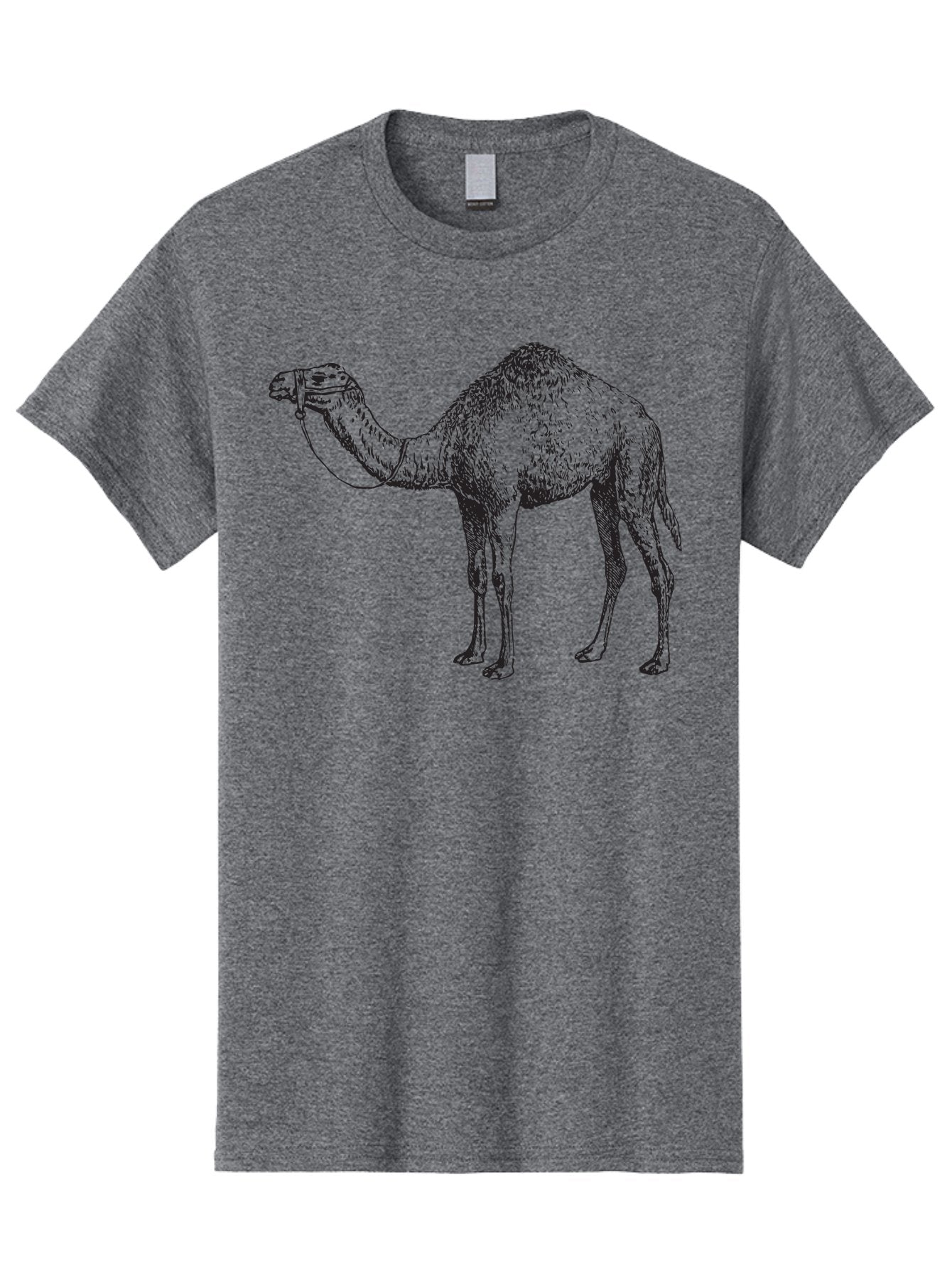 Camel Men'S Graphic Tee, 100% Cotton, Comfortable Casual Summer Wear, Machine Washable, Camel Illustration, Desert Animal, Wildlife Artwork, Camel Silhouette, Graphic Design, Illustration Art, Animal Drawing, Camel Graphic Aad861 3