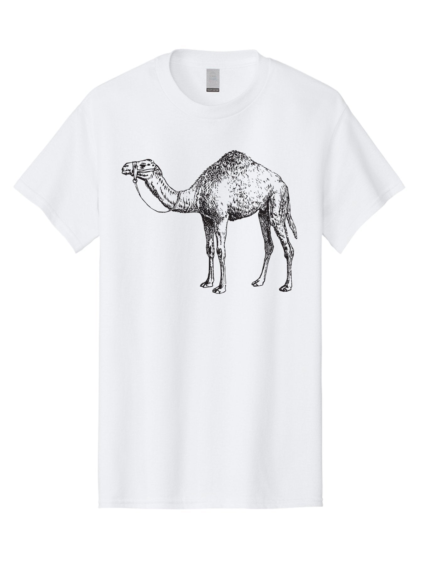 Camel Men'S Graphic Tee, 100% Cotton, Comfortable Casual Summer Wear, Machine Washable, Camel Illustration, Desert Animal, Wildlife Artwork, Camel Silhouette, Graphic Design, Illustration Art, Animal Drawing, Camel Graphic Aad861 6