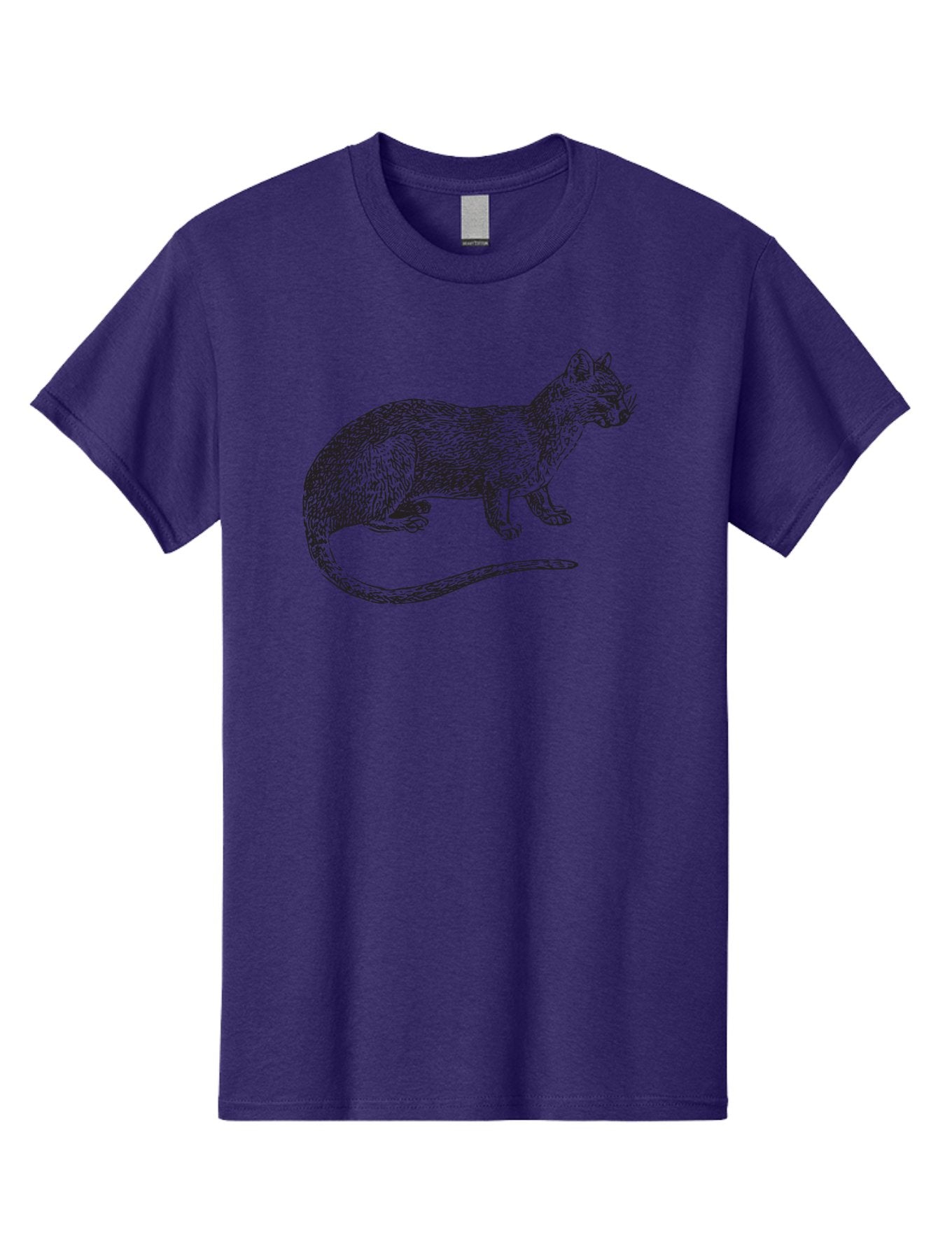 Cat-Sketch Men'S Graphic Tee, 100% Cotton, Comfortable Casual Summer Wear, Machine Washable, Black Cat Silhouette, Cat Illustration, Feline Art, Detailed Drawing, Whiskered Cat, Animal Graphic, Cat Portrait Aad865 7