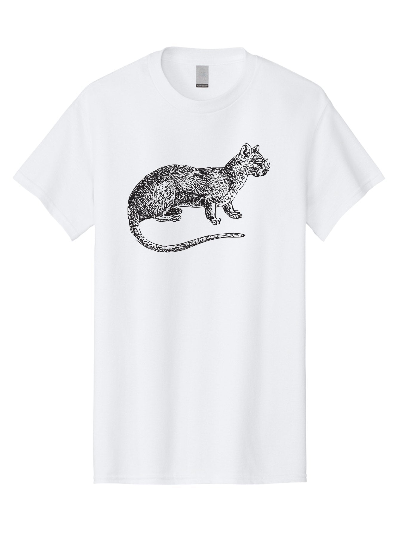 Cat-Sketch Men'S Graphic Tee, 100% Cotton, Comfortable Casual Summer Wear, Machine Washable, Black Cat Silhouette, Cat Illustration, Feline Art, Detailed Drawing, Whiskered Cat, Animal Graphic, Cat Portrait Aad865 5