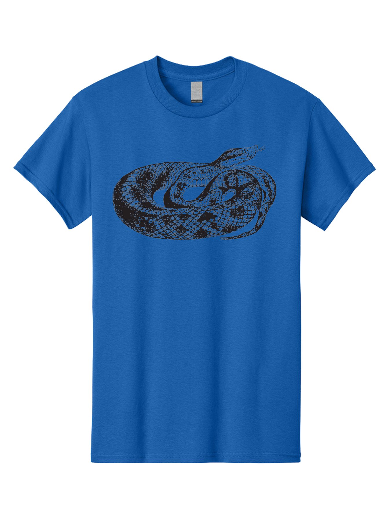 Coiled-Snake-1 Men'S Graphic Tee, 100% Cotton, Comfortable Casual Summer Wear, Machine Washable, Snake Illustration, Coiled Snake, Reptile Art, Wildlife Design, Snake Head, Forked Tongue, Detailed Scales, Black And Green Aad868 27