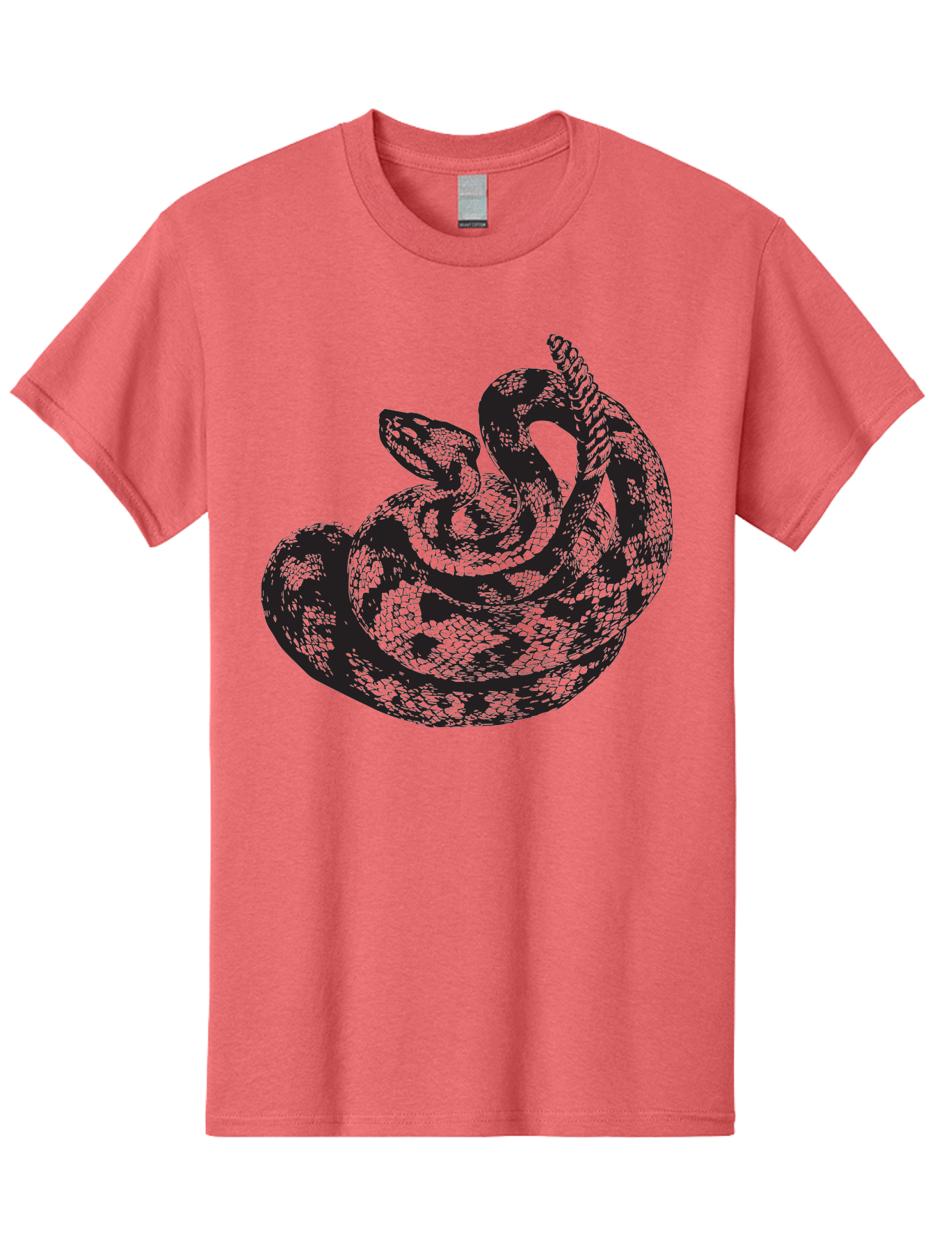 Coiled-Snake-2 Men'S Graphic Tee, 100% Cotton, Comfortable Casual Summer Wear, Machine Washable, Serpent Illustration, Coiled Snake, Reptile Art, Wildlife Graphic, Snake Design, Danger Symbol, Venomous Snake, Wild Animal, Snake Pattern, Aad869 23