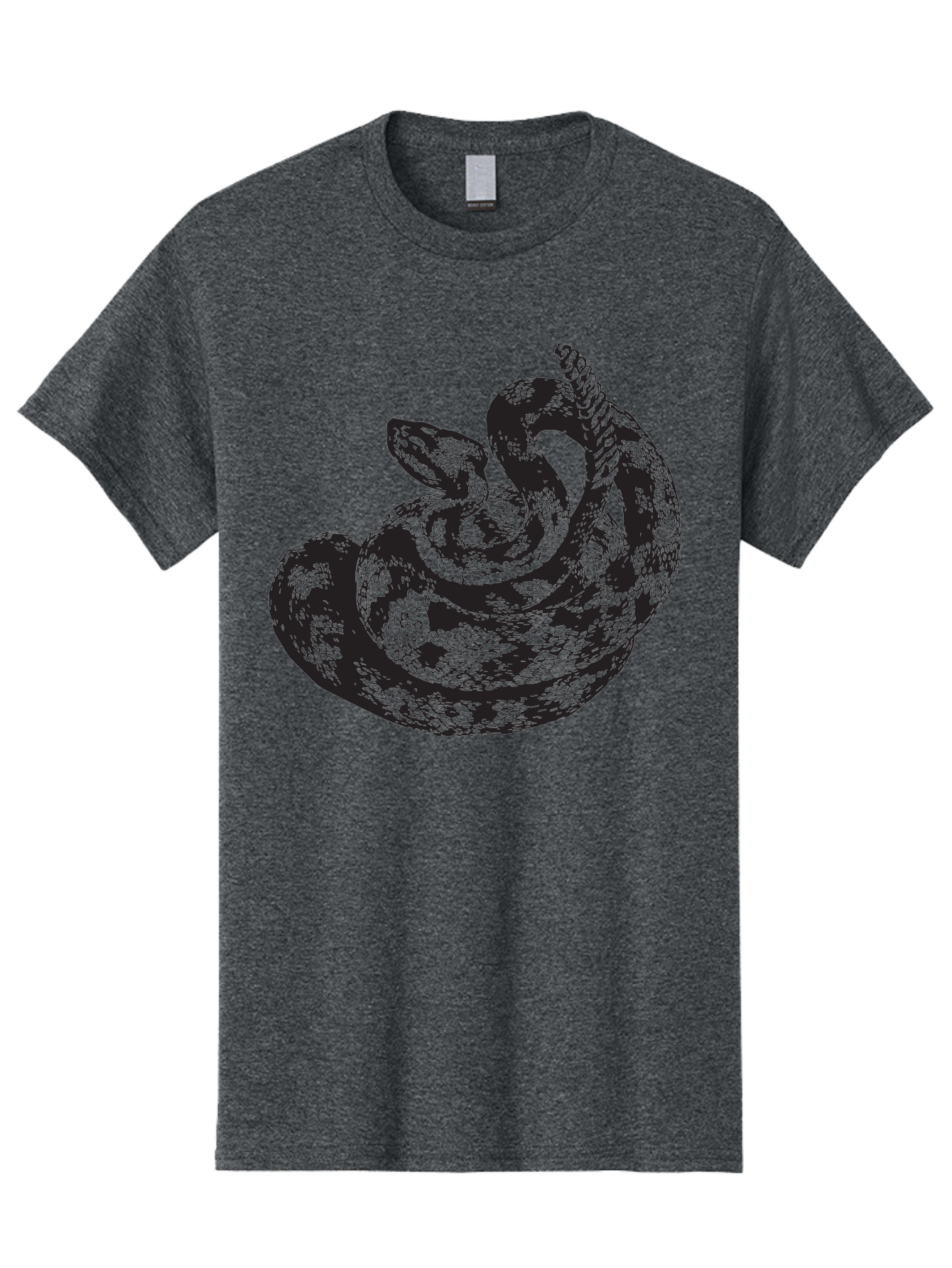 Coiled-Snake-2 Men'S Graphic Tee, 100% Cotton, Comfortable Casual Summer Wear, Machine Washable, Serpent Illustration, Coiled Snake, Reptile Art, Wildlife Graphic, Snake Design, Danger Symbol, Venomous Snake, Wild Animal, Snake Pattern, Aad869 3