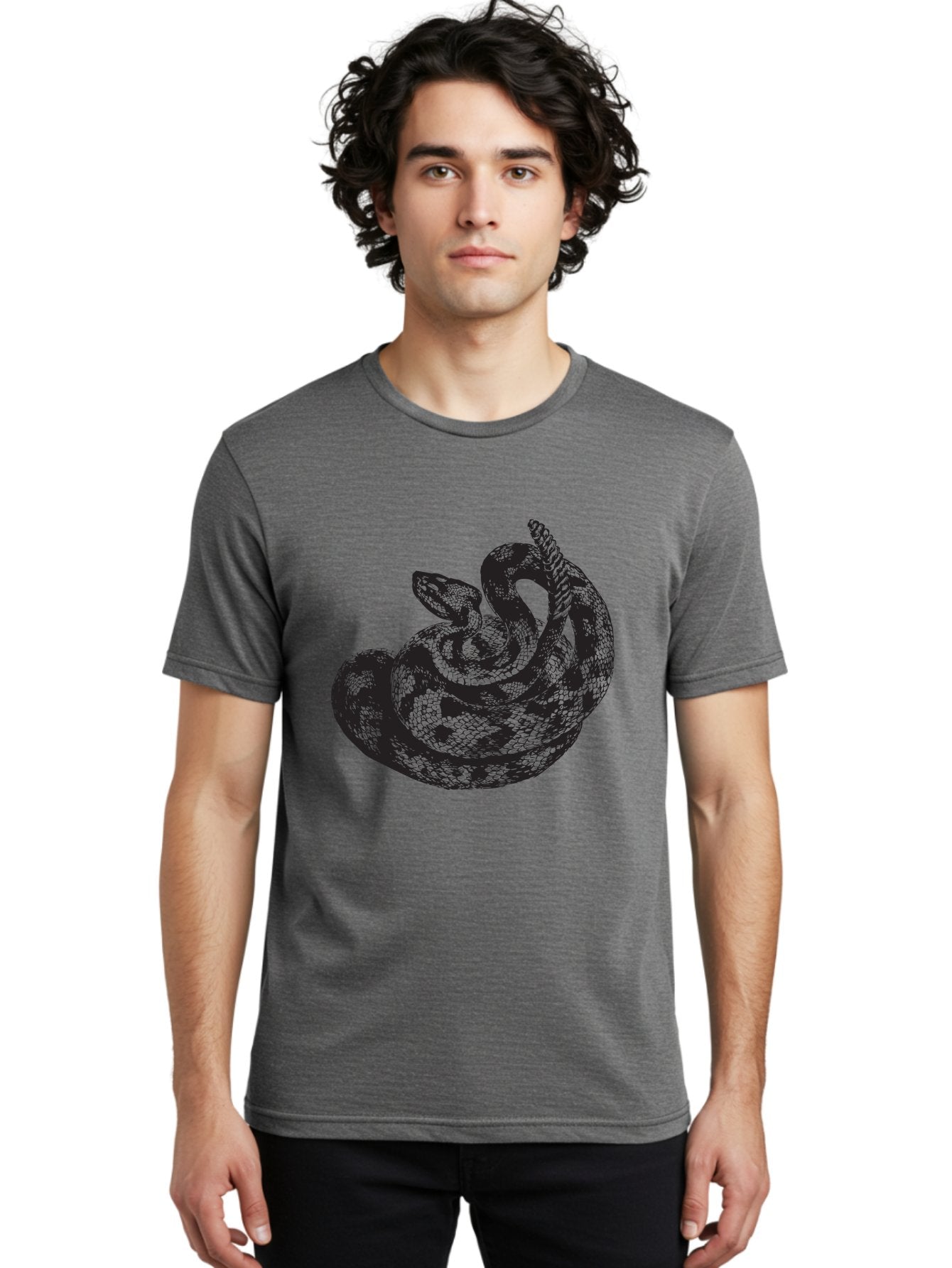 Coiled-Snake-2 Men'S Graphic Tee, 100% Cotton, Comfortable Casual Summer Wear, Machine Washable, Serpent Illustration, Coiled Snake, Reptile Art, Wildlife Graphic, Snake Design, Danger Symbol, Venomous Snake, Wild Animal, Snake Pattern, Aad869 27