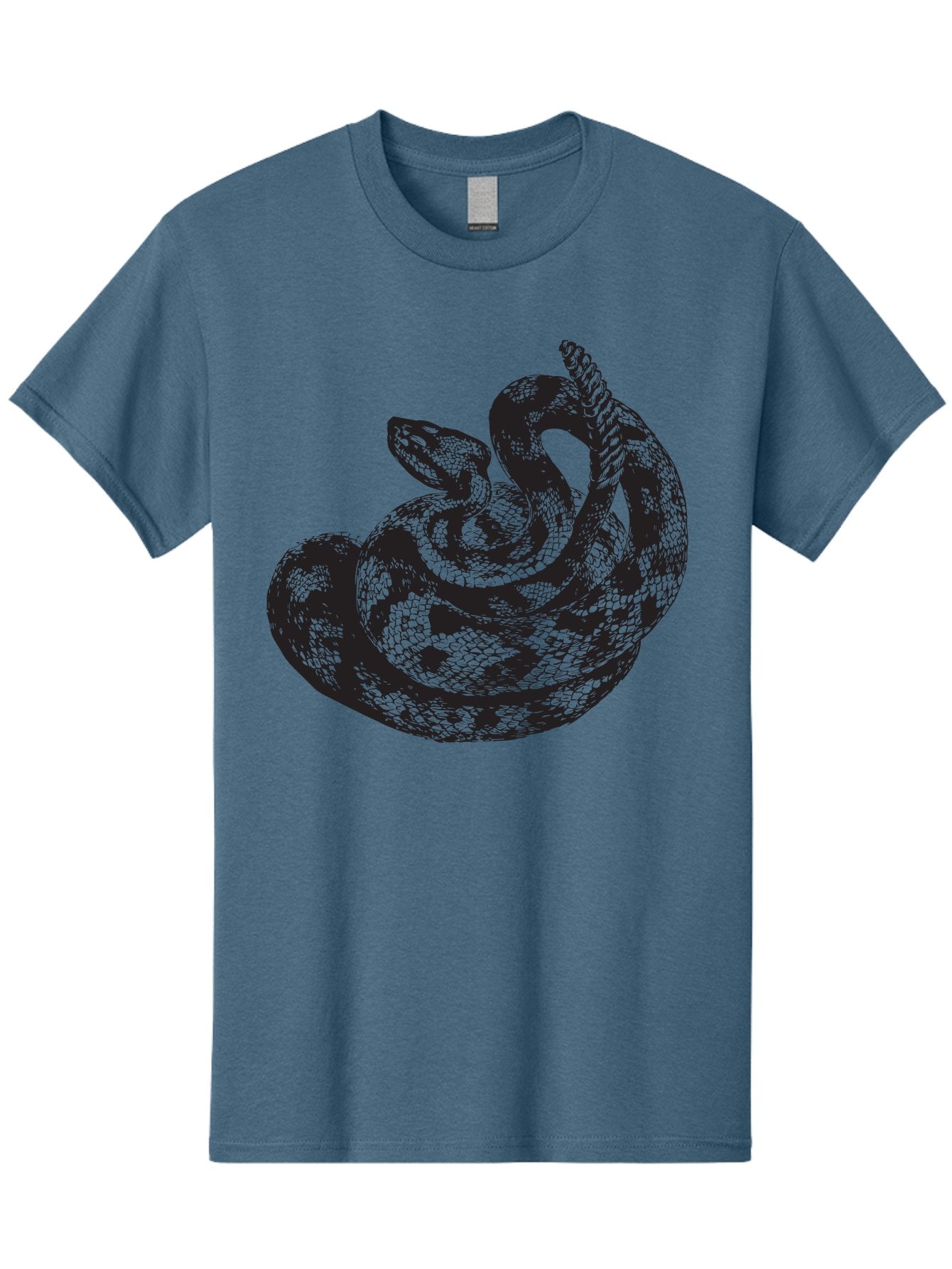 Coiled-Snake-2 Men'S Graphic Tee, 100% Cotton, Comfortable Casual Summer Wear, Machine Washable, Serpent Illustration, Coiled Snake, Reptile Art, Wildlife Graphic, Snake Design, Danger Symbol, Venomous Snake, Wild Animal, Snake Pattern, Aad869 10
