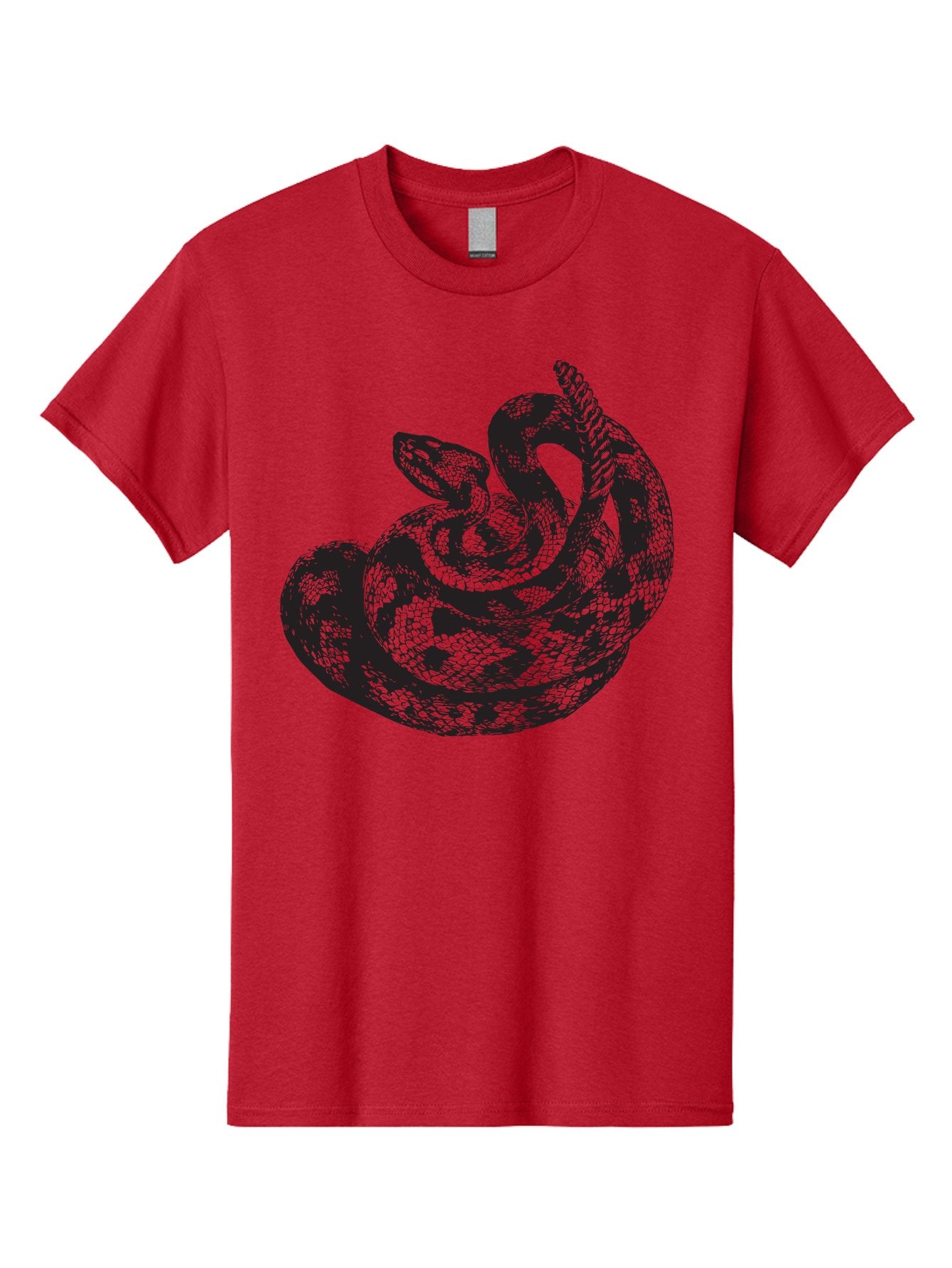 Coiled-Snake-2 Men'S Graphic Tee, 100% Cotton, Comfortable Casual Summer Wear, Machine Washable, Serpent Illustration, Coiled Snake, Reptile Art, Wildlife Graphic, Snake Design, Danger Symbol, Venomous Snake, Wild Animal, Snake Pattern, Aad869 7